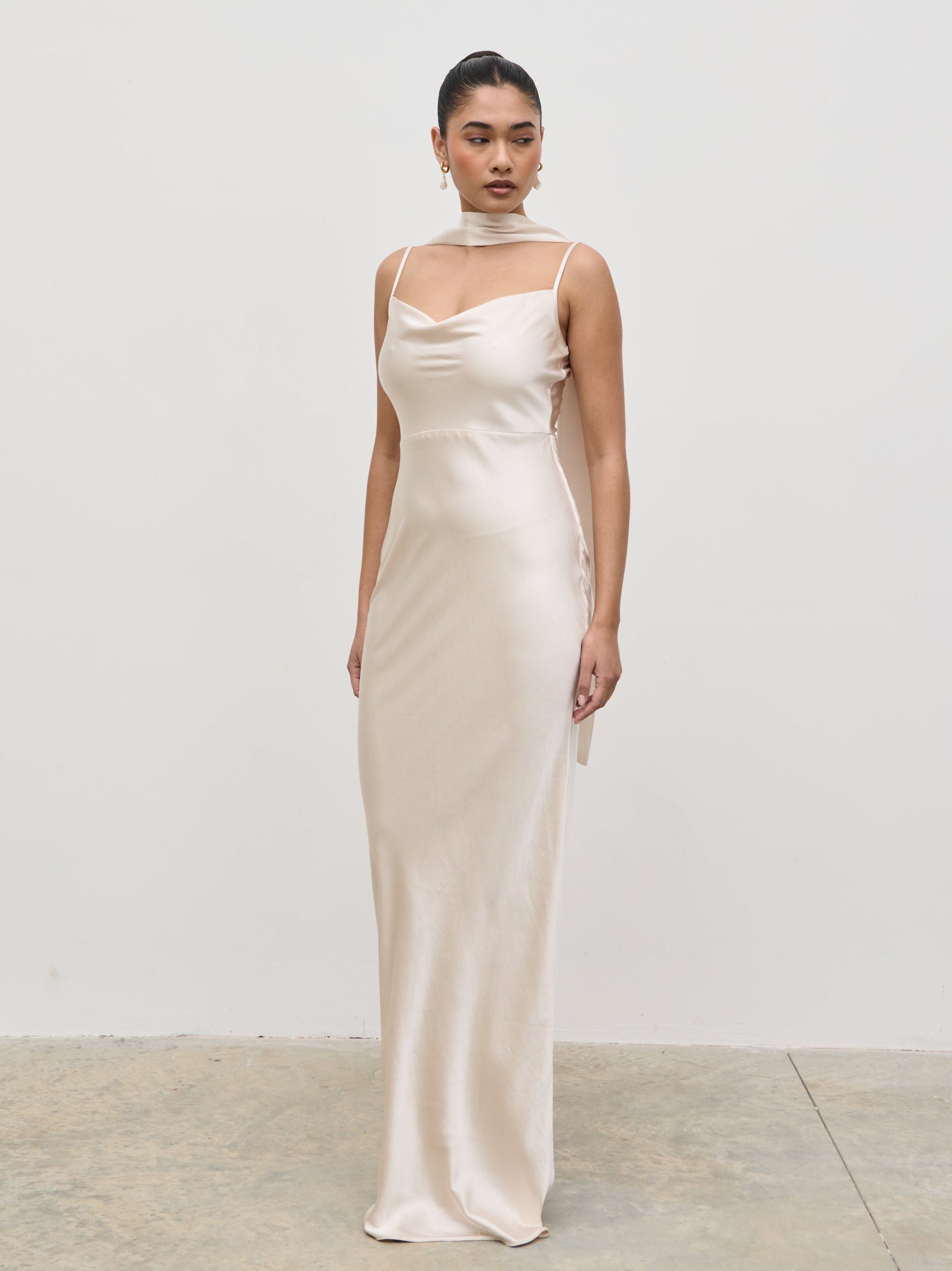 Satin Sash - Champagne