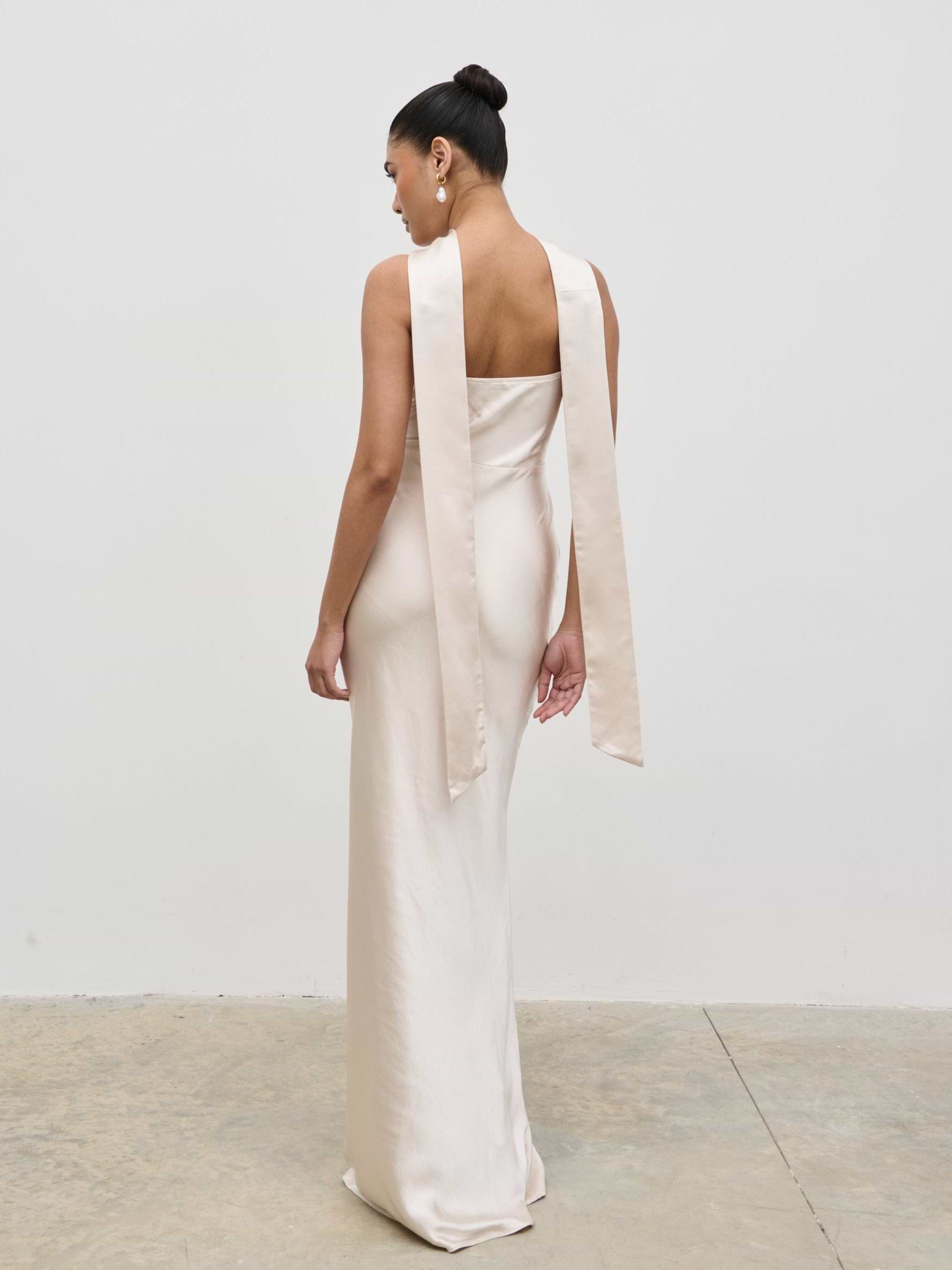 Satin Sash - Champagne