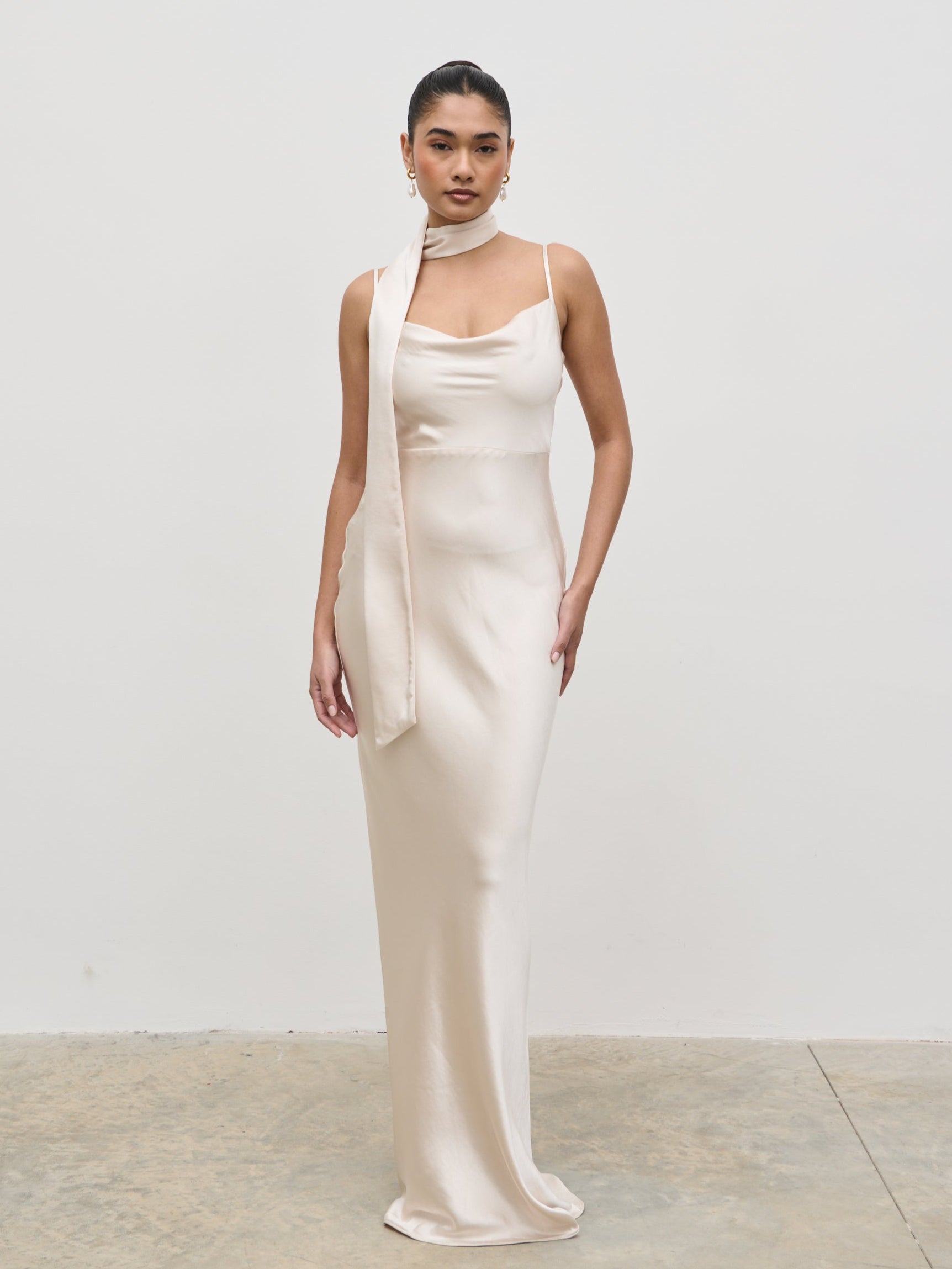 Satin Sash - Champagne