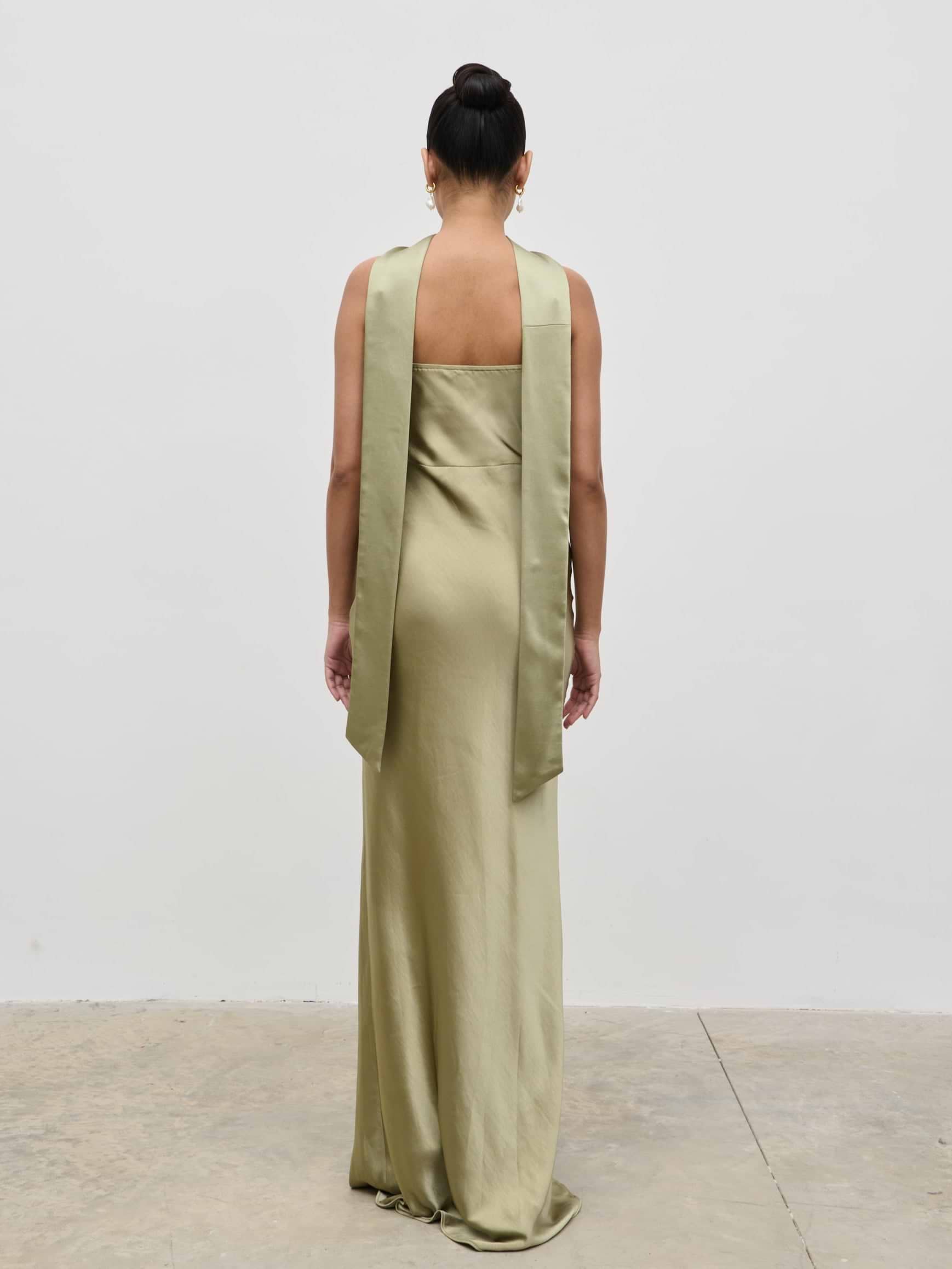 Satin Sash - Olive