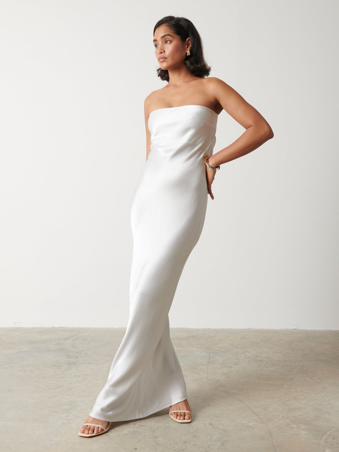 Sasha Metallic Maxi Dress - Metallic Silver