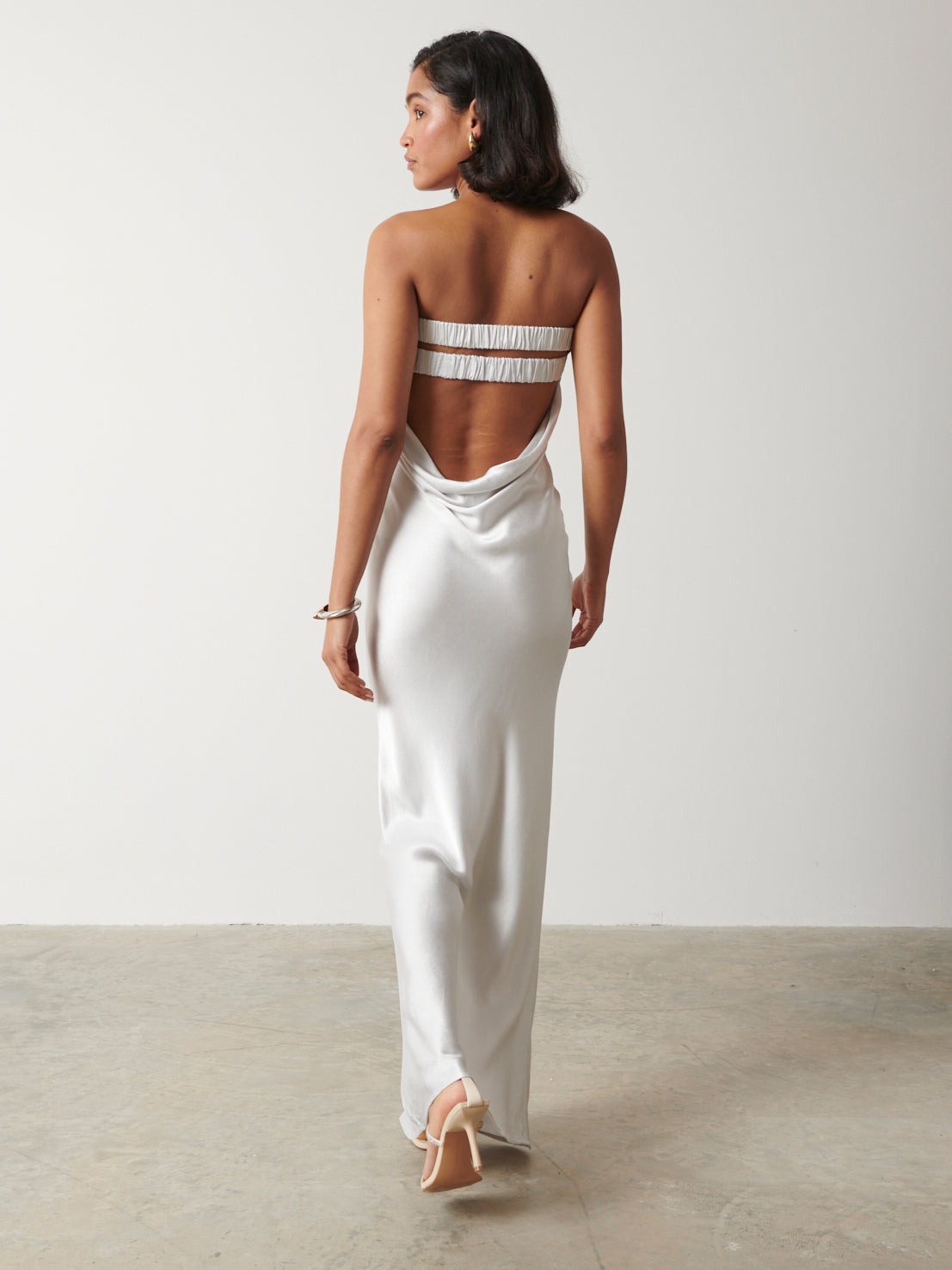 Sasha Metallic Maxi Dress - Metallic Silver
