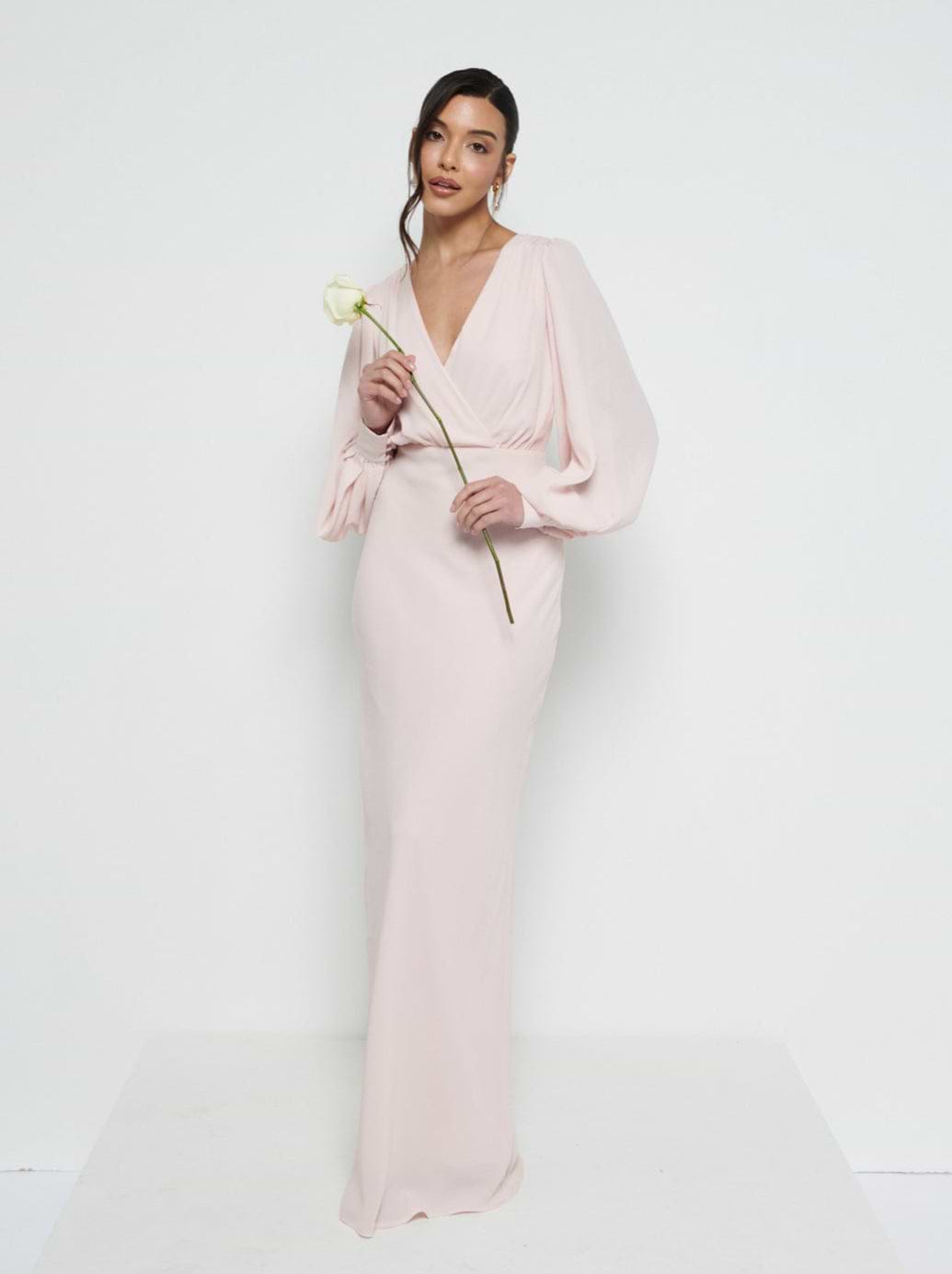 Sienna Chiffon Bridesmaid Dress - Blush