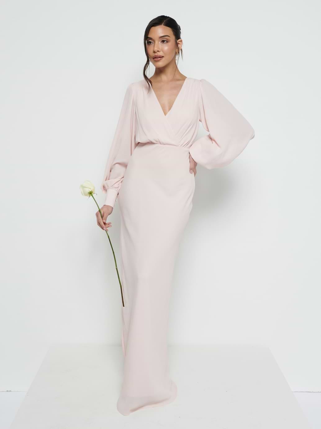 Sienna Chiffon Bridesmaid Dress - Blush