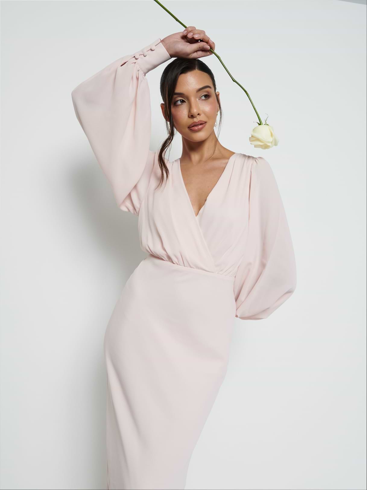 Sienna Chiffon Bridesmaid Dress - Blush
