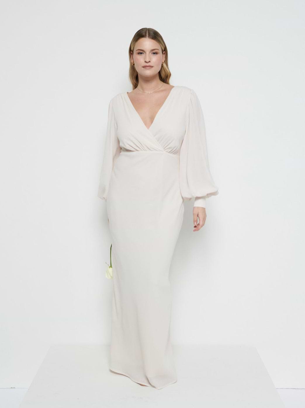 Sienna Chiffon Bridesmaid Dress - Champagne