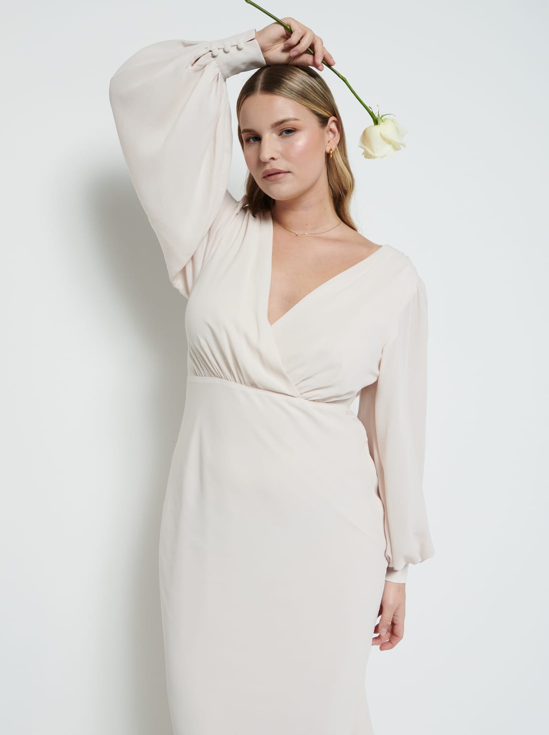 Sienna Chiffon Bridesmaid Dress - Champagne