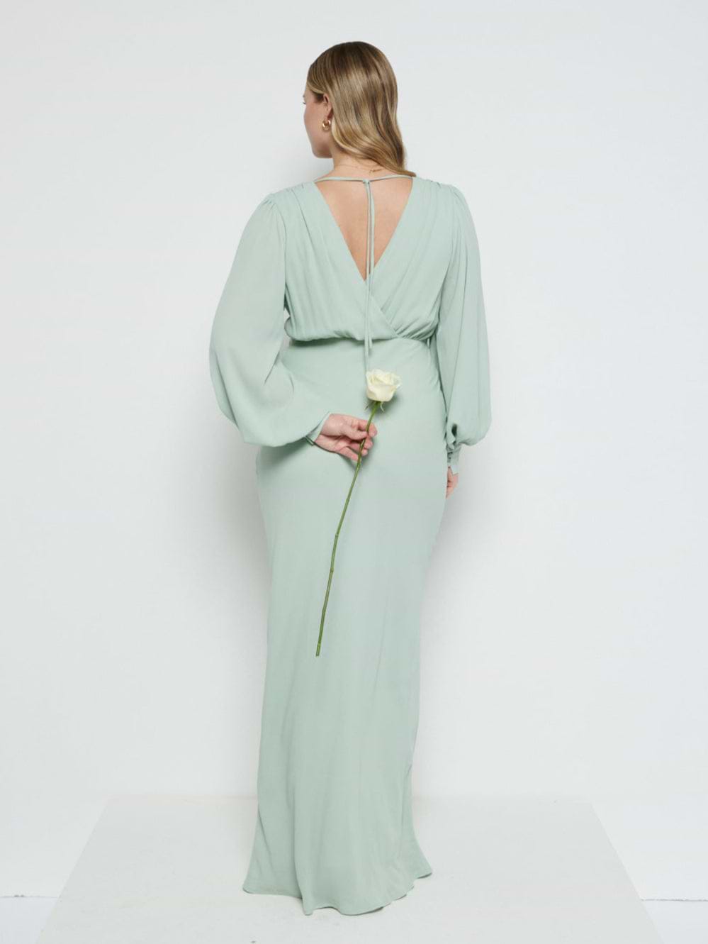 Sienna Chiffon Bridesmaid Dress - Sage