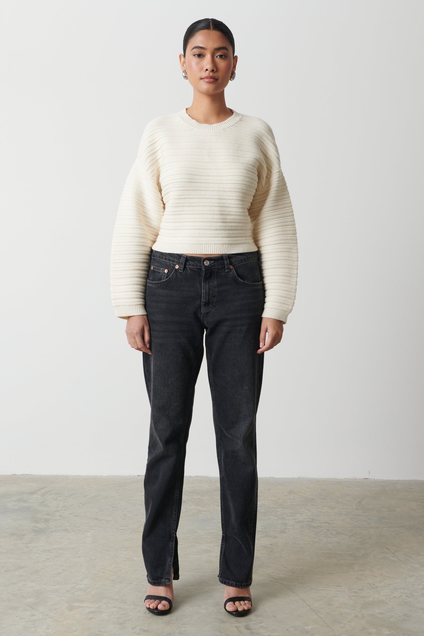 Simone Tie Back Jumper - Cream