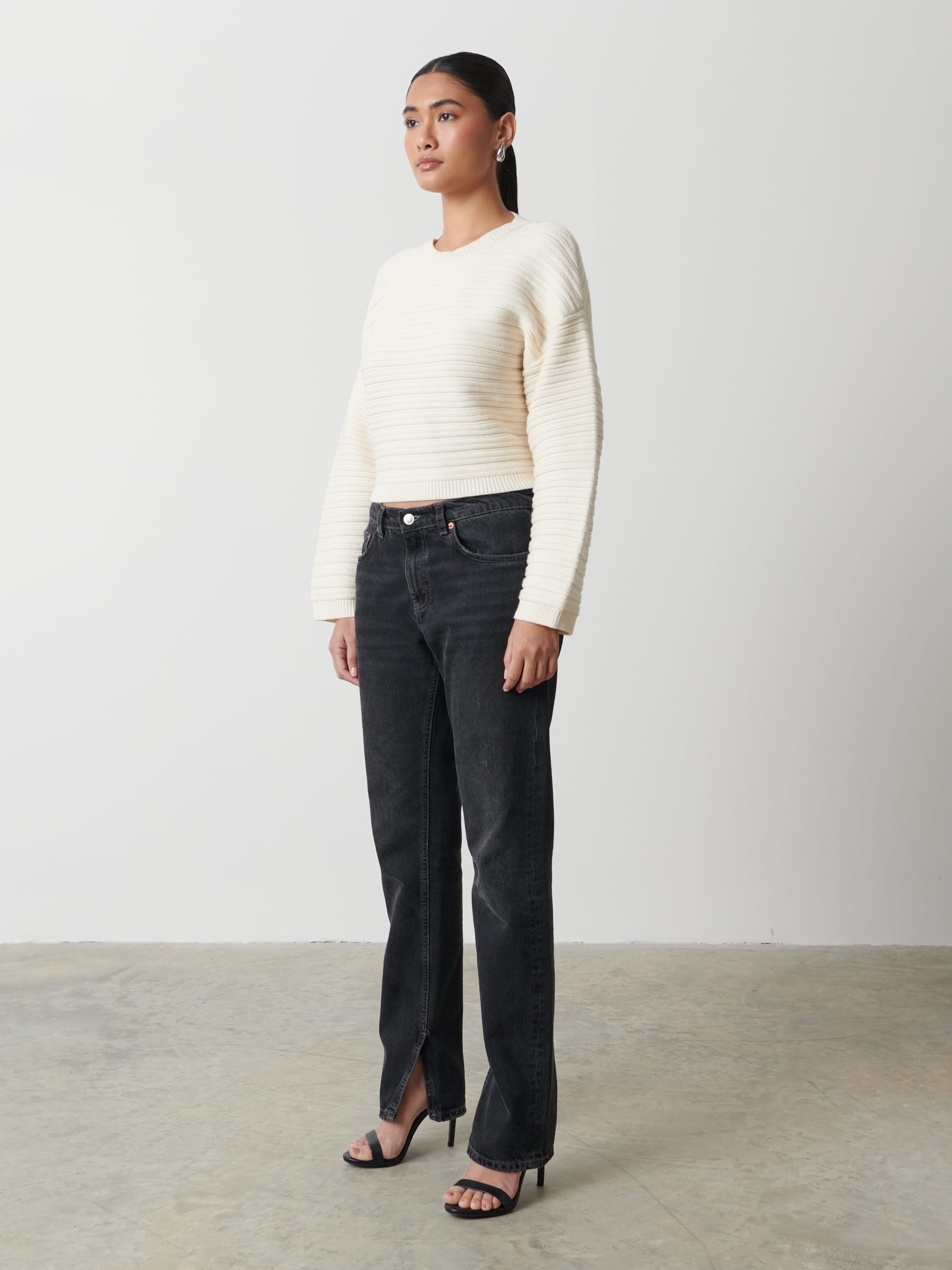 Simone Tie Back Jumper - Cream