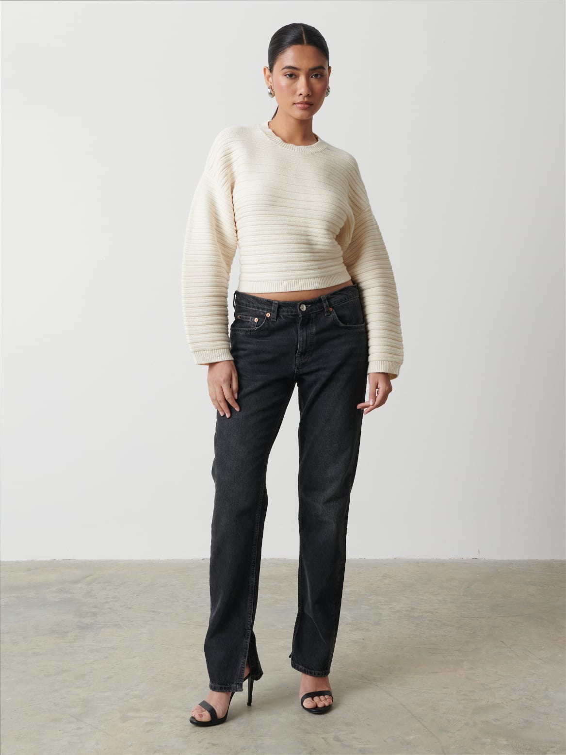 Simone Tie Back Jumper - Cream
