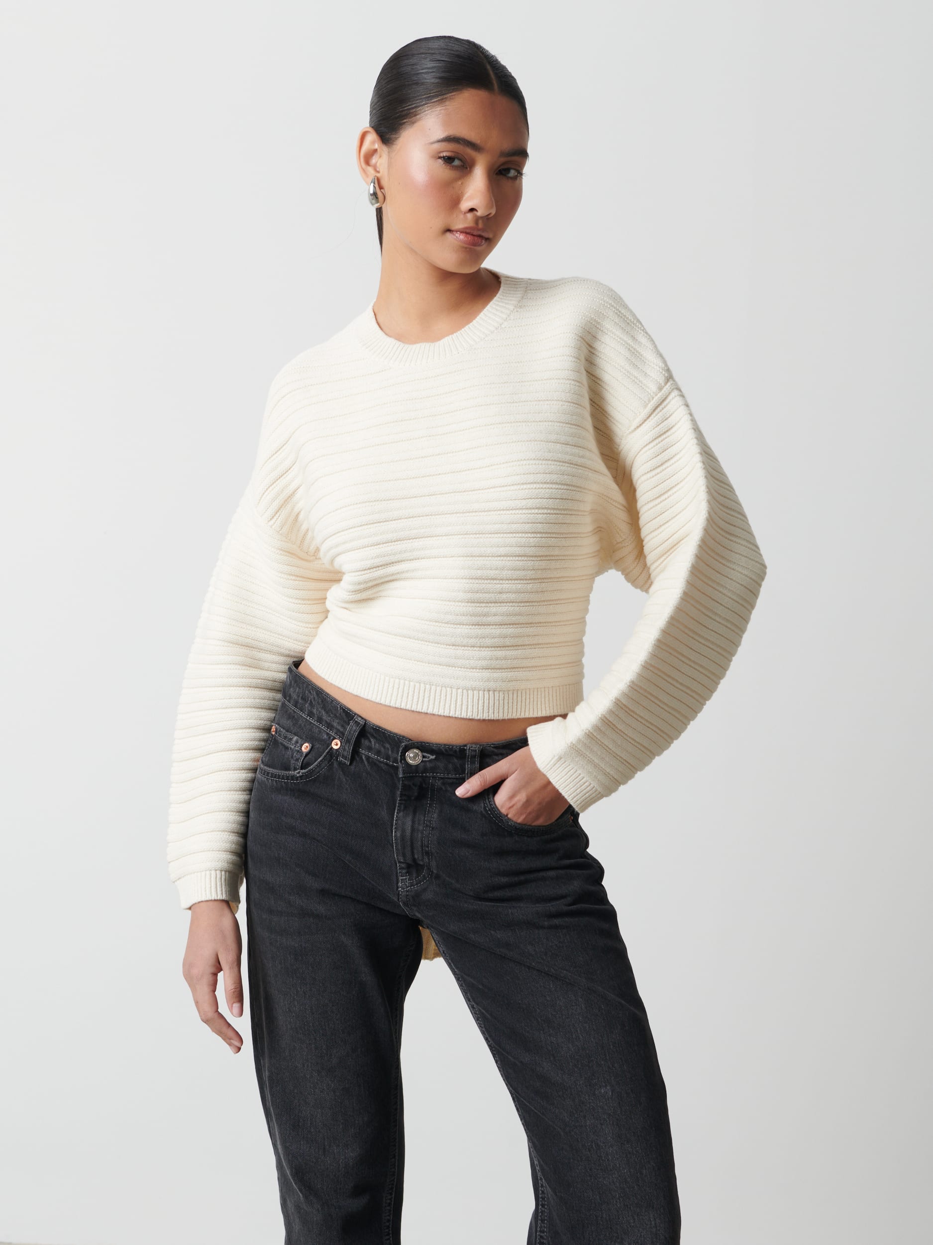 Simone Tie Back Jumper - Cream