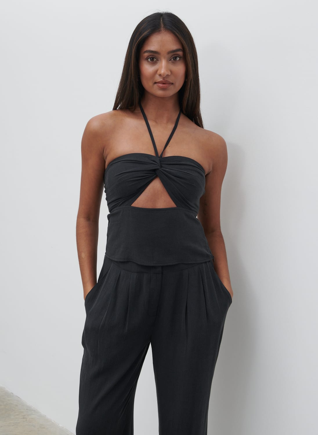 Suki Halter Top - Black