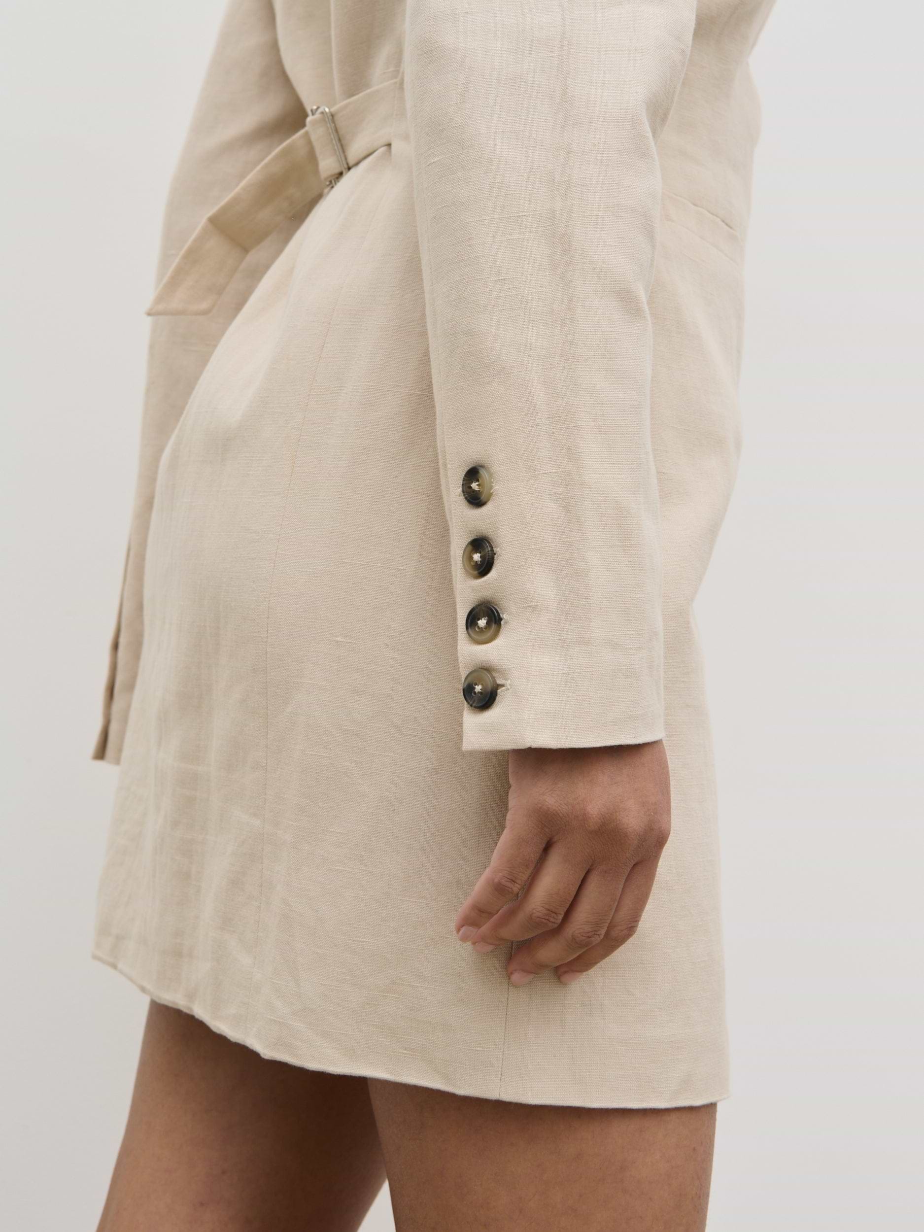 Indy Button Down Mini Dress - Natural