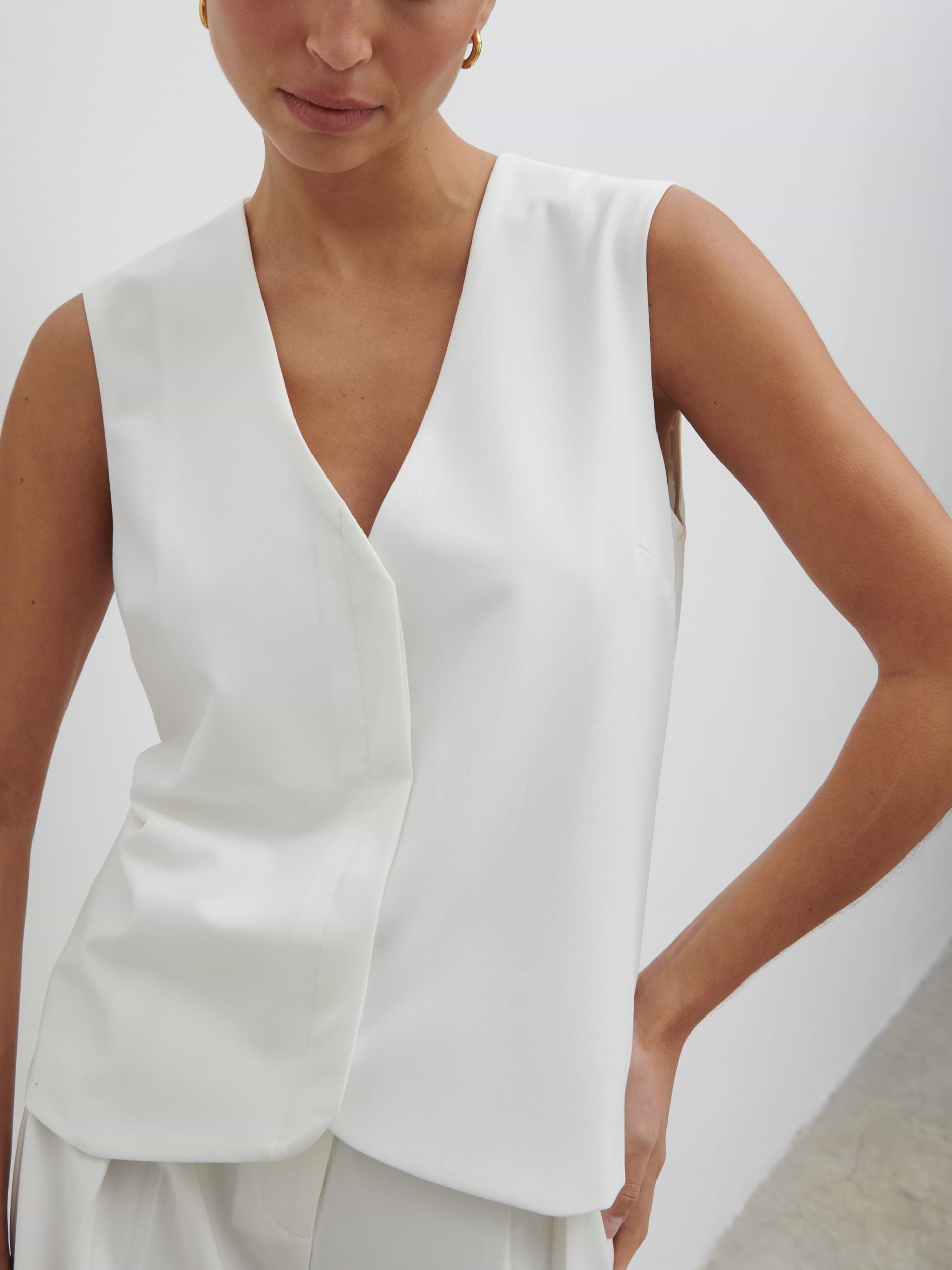 Taya Tailored Waistcoat - Cream