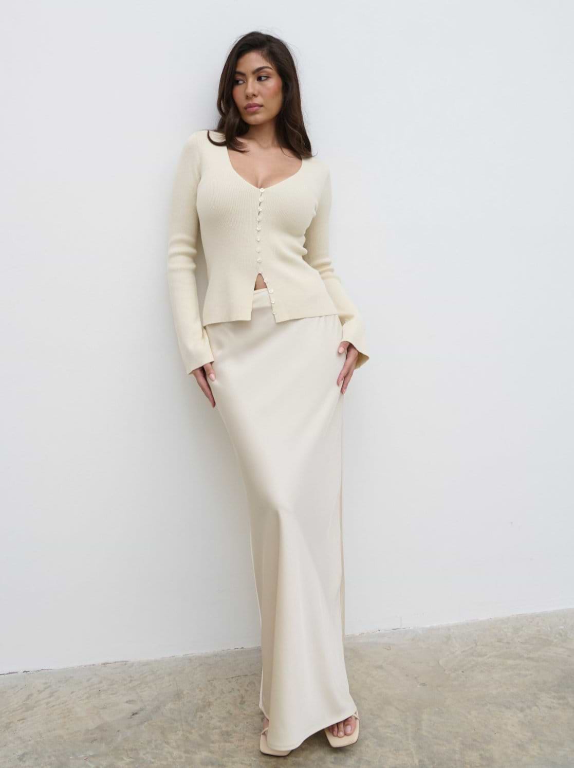 Tia Knit Cardigan - Cream