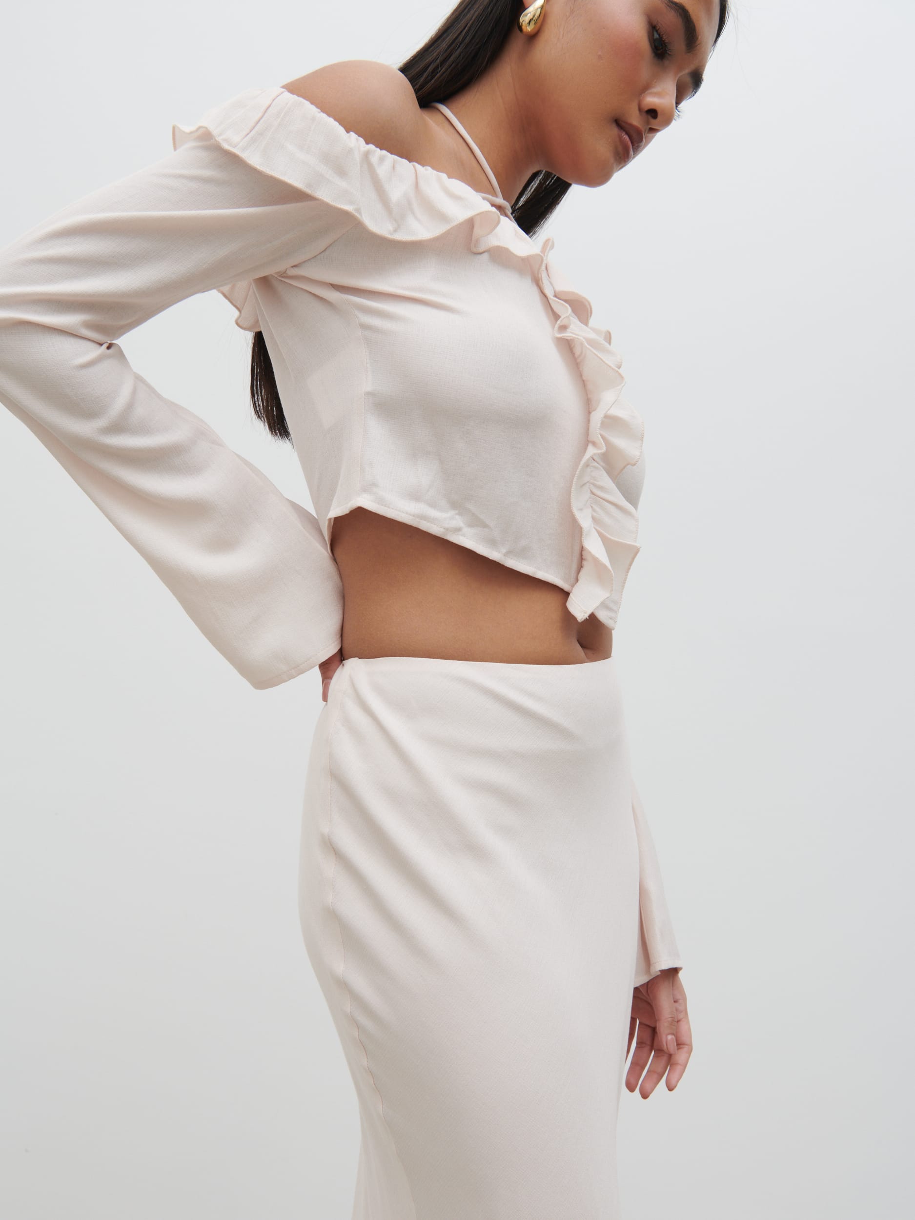 Tiffany Midaxi Skirt - Pale Blush