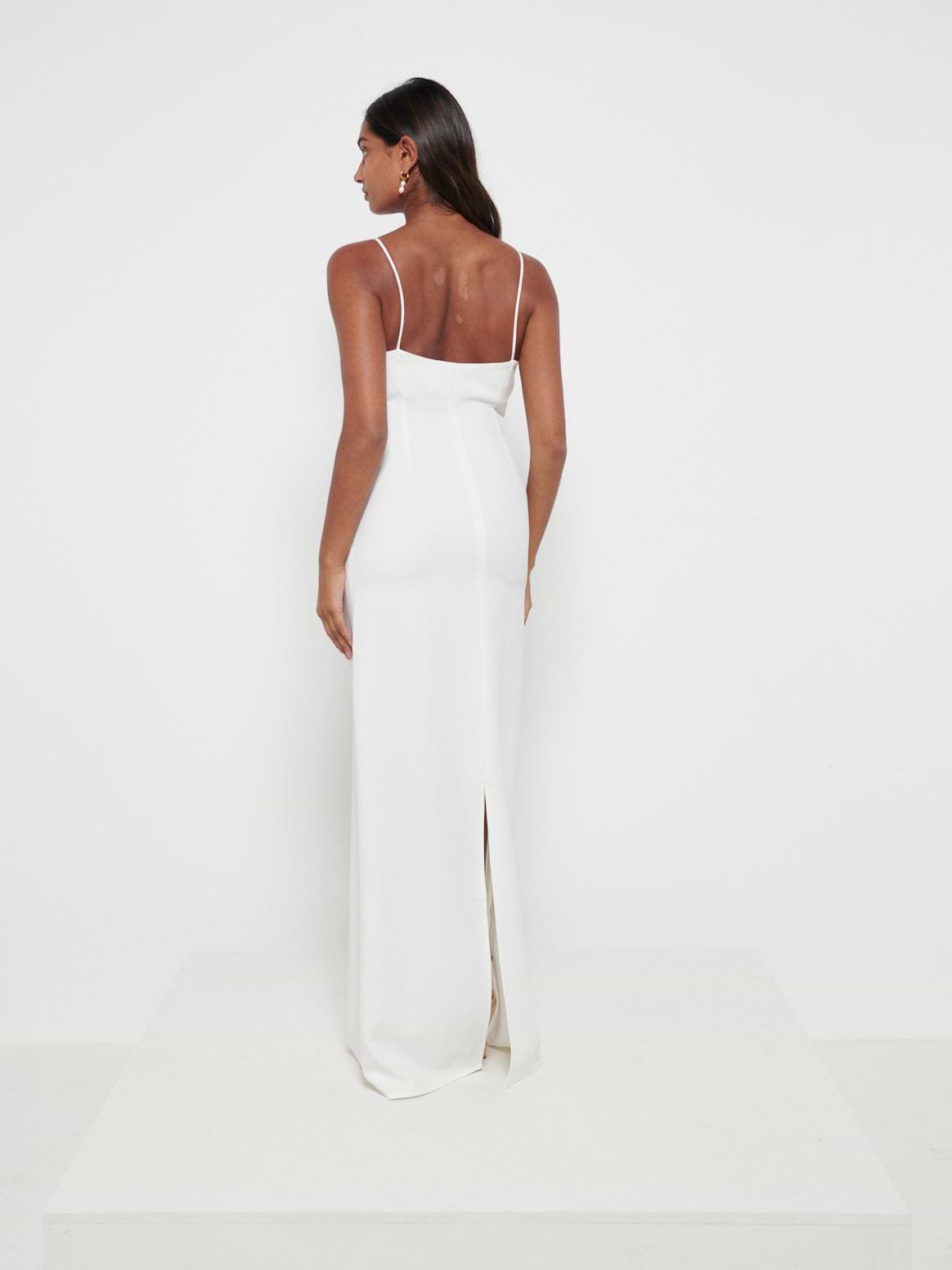 Tillie V-Neck Maxi Bridesmaid Dress - Ivory