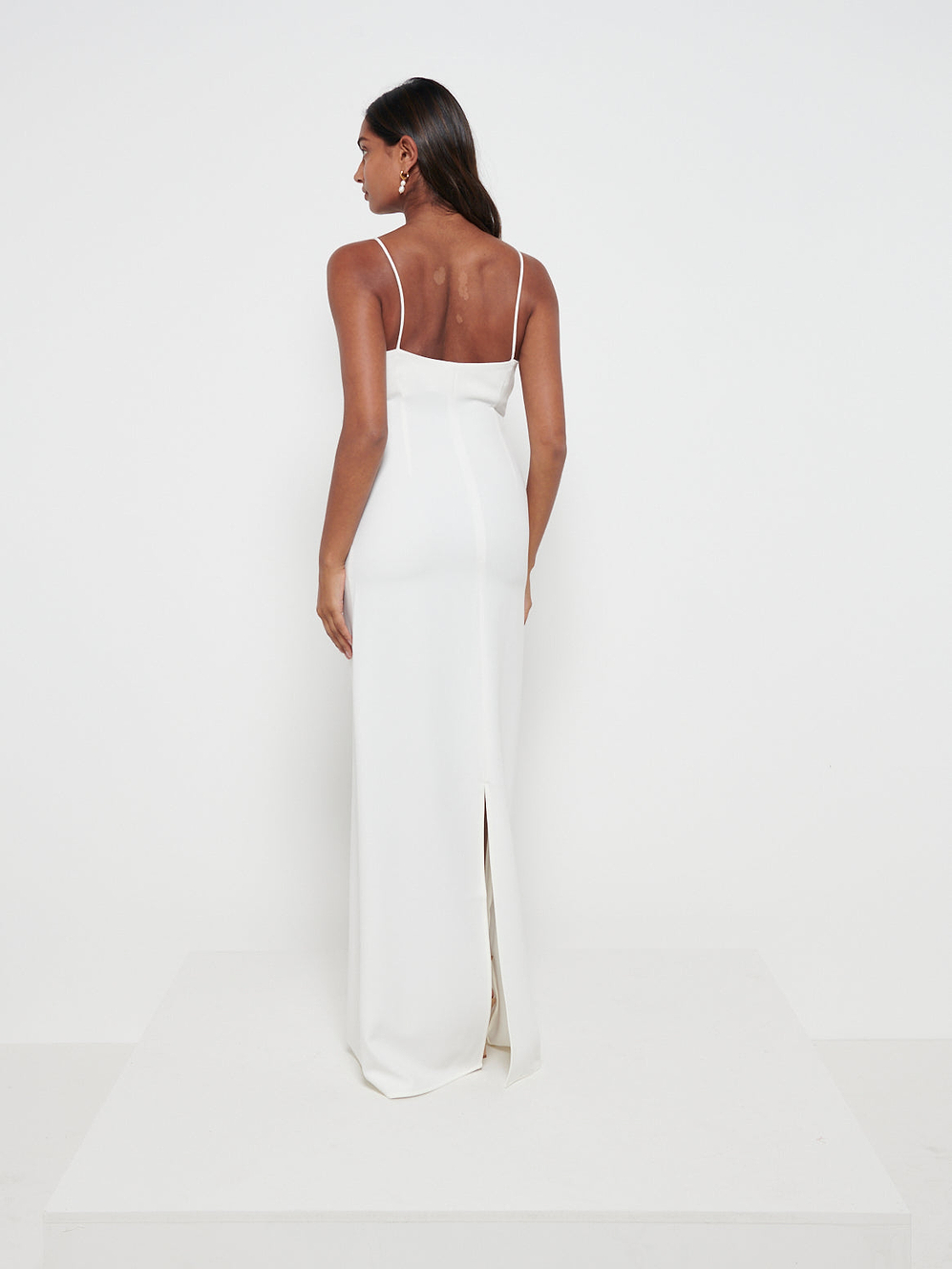 Tillie V-Neck Maxi Bridesmaid Dress - Ivory