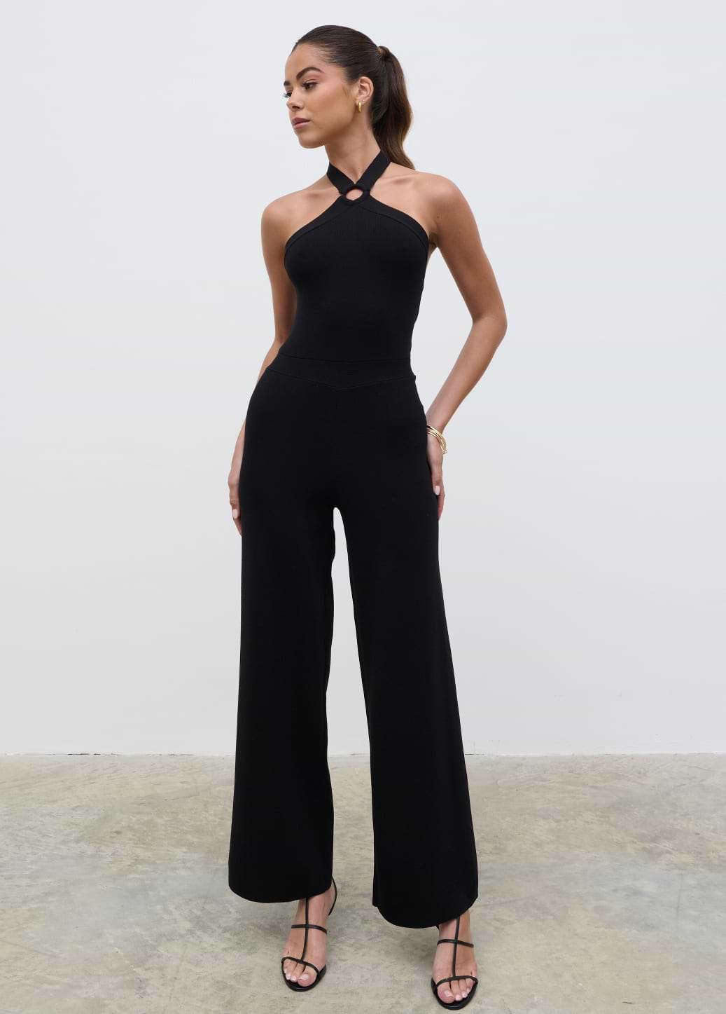 Tori Knit Jumpsuit - Black