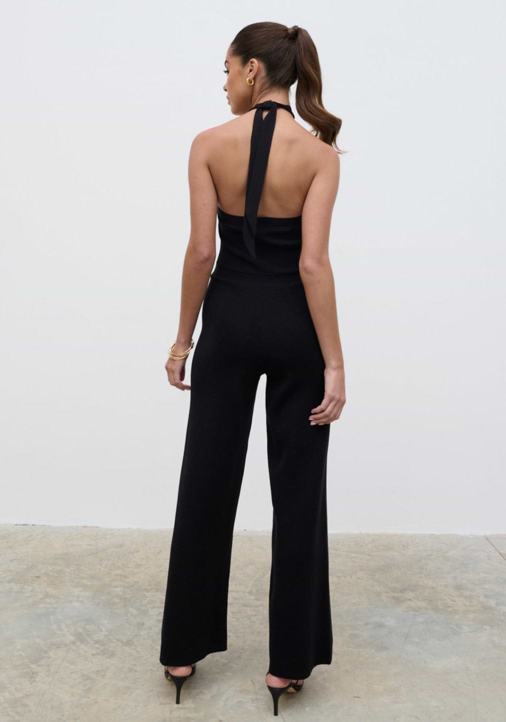 Tori Knit Jumpsuit - Black
