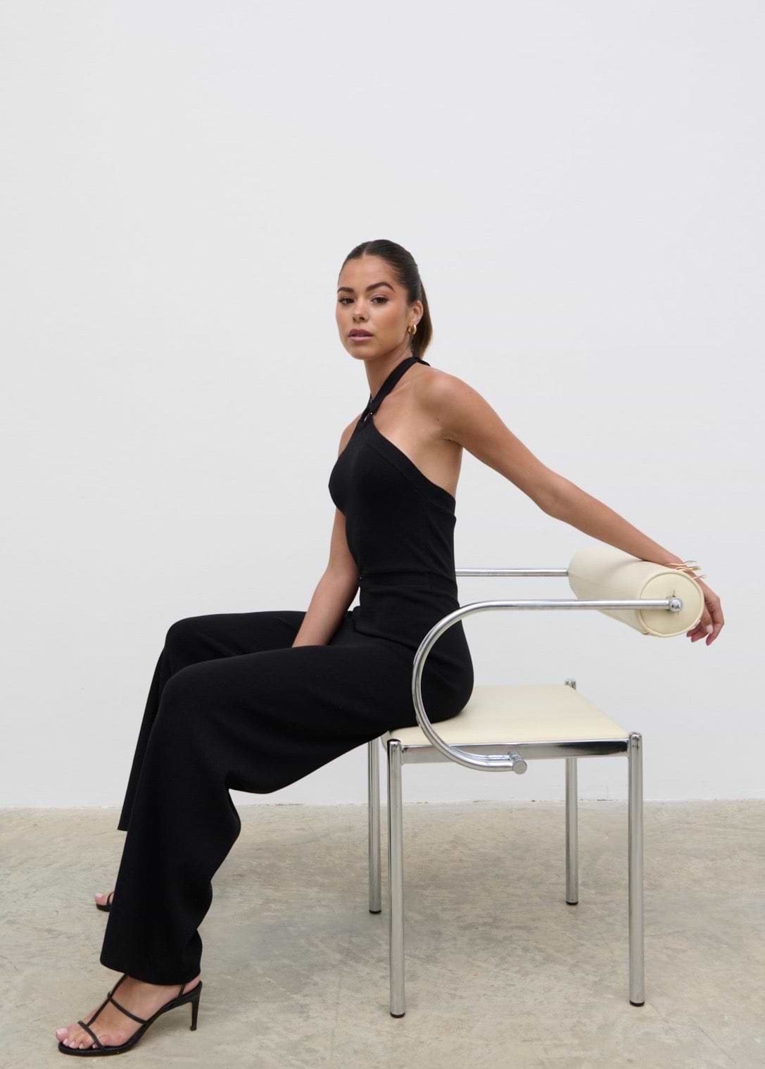 Tori Knit Jumpsuit - Black
