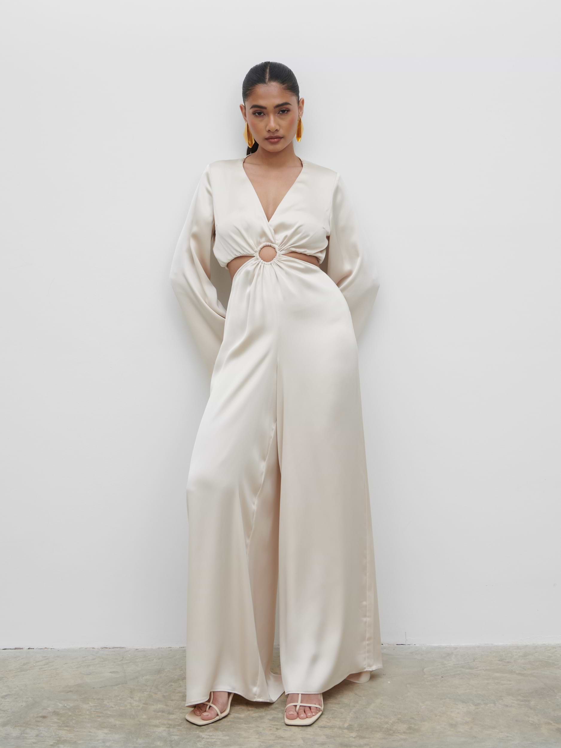 Tropez Cut Out Ring Jumpsuit - Ivory
