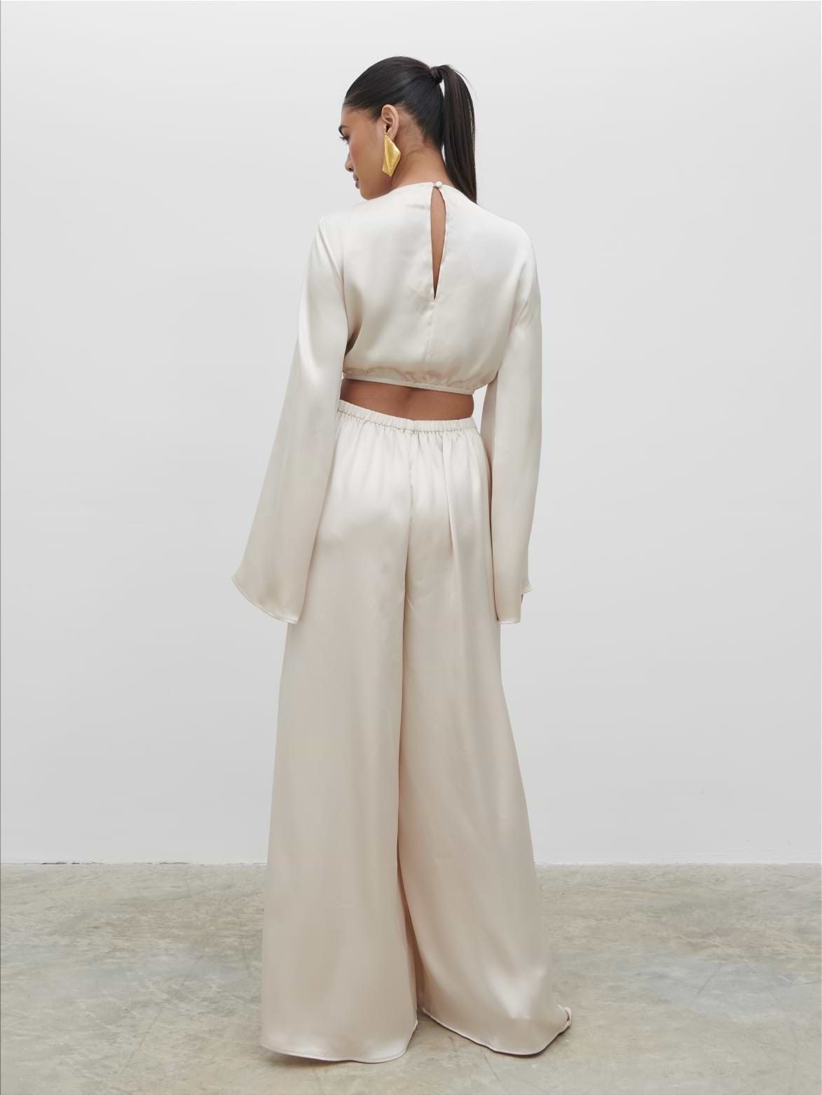Tropez Cut Out Ring Jumpsuit - Ivory