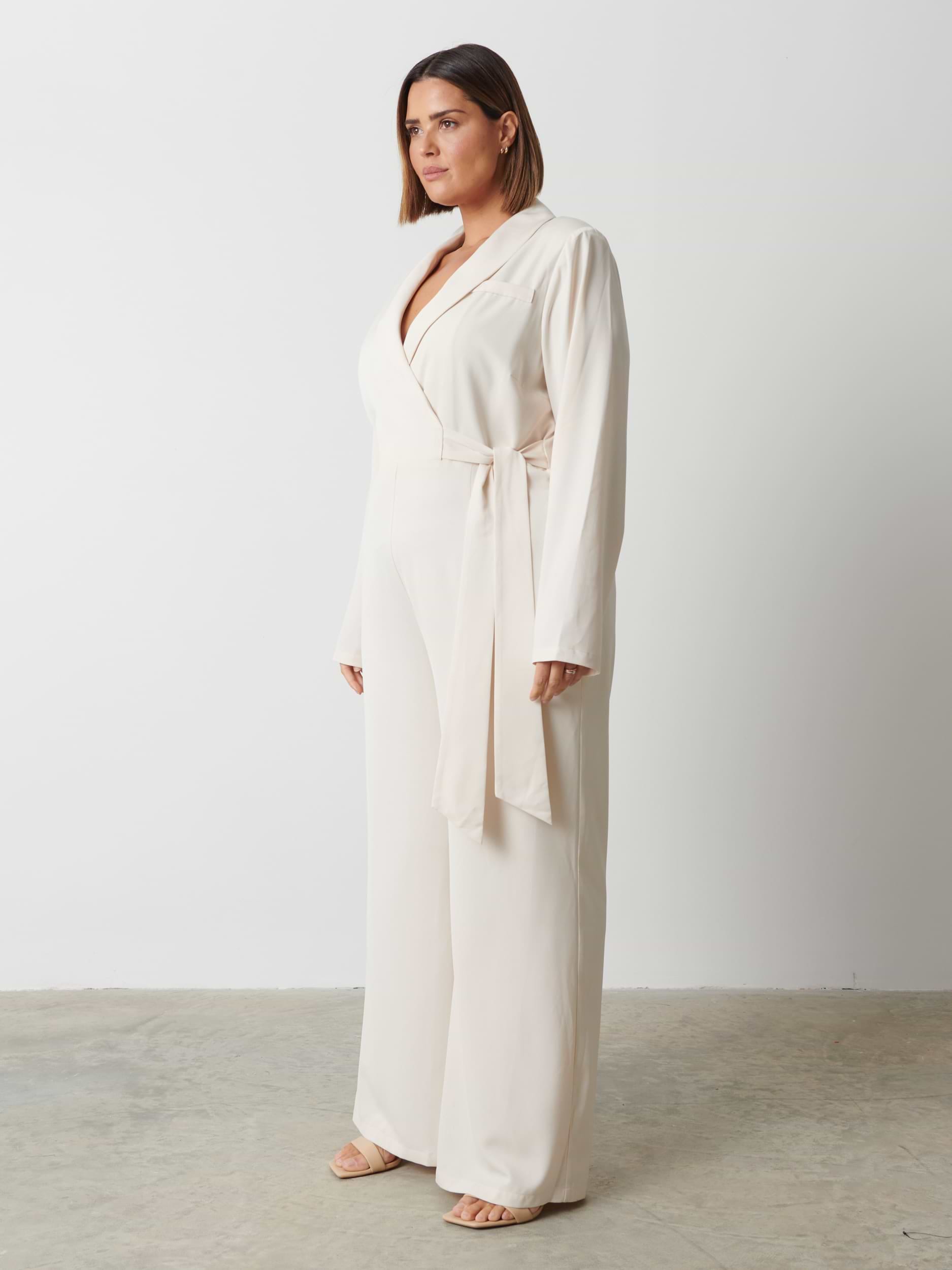 Vienna Tied Jumpsuit Curve - Oyster
