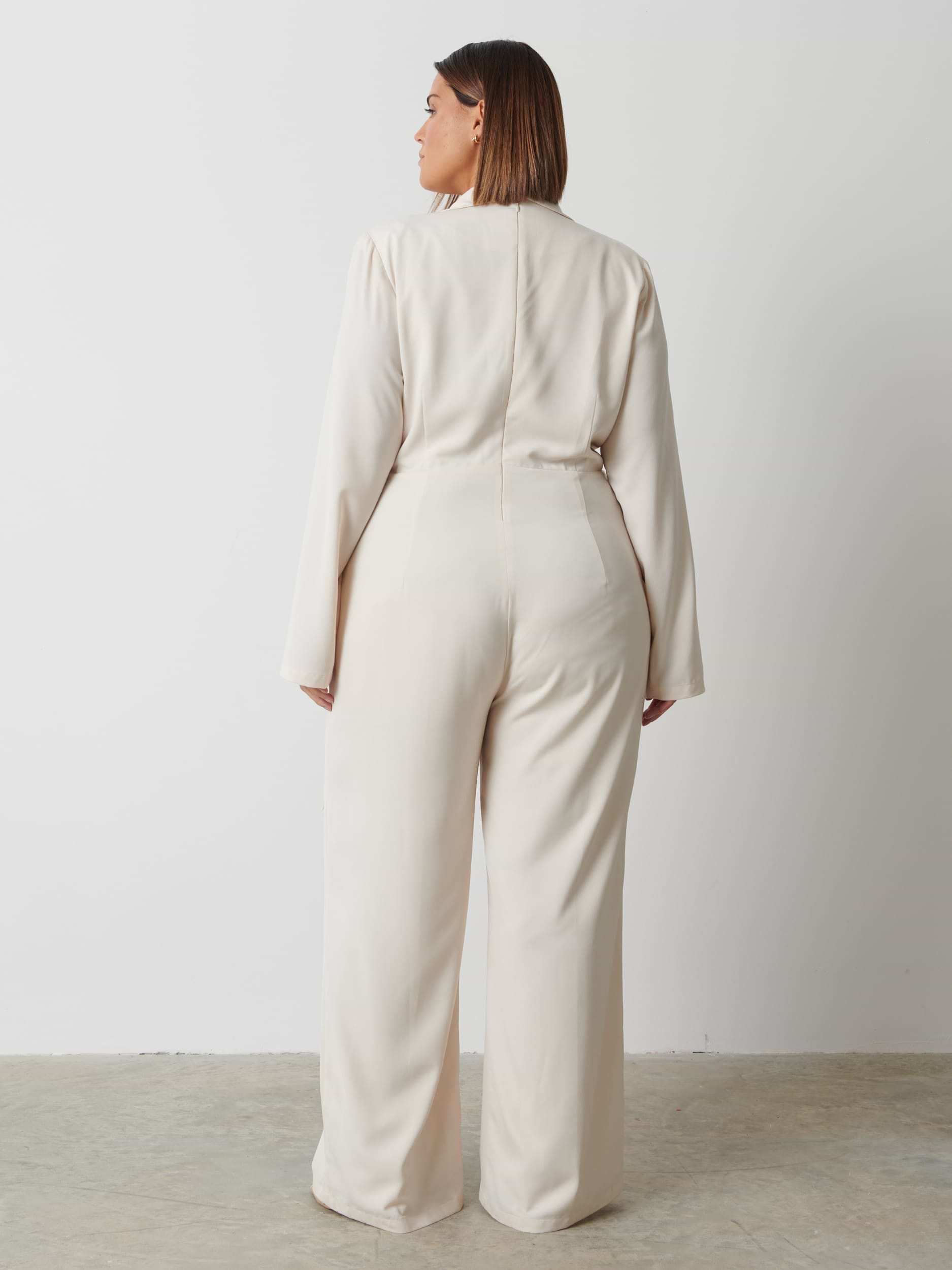 Vienna Tied Jumpsuit Curve - Oyster