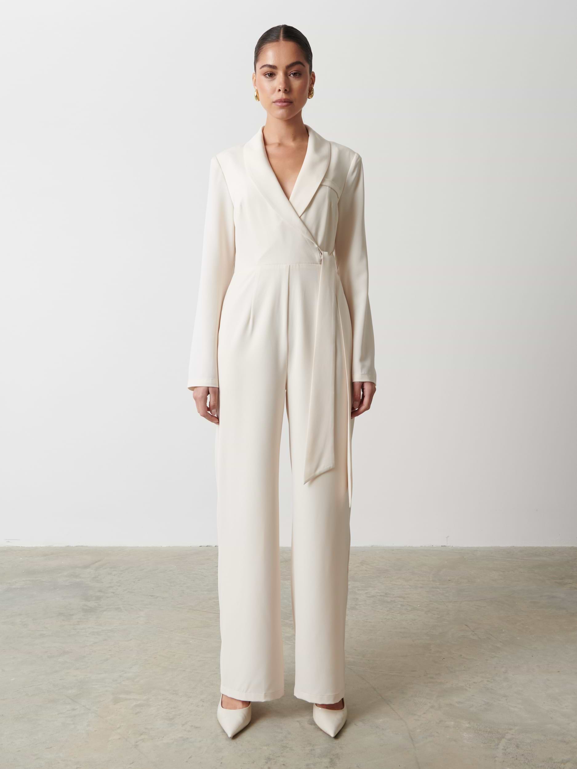 Vienna Tied Jumpsuit - Oyster