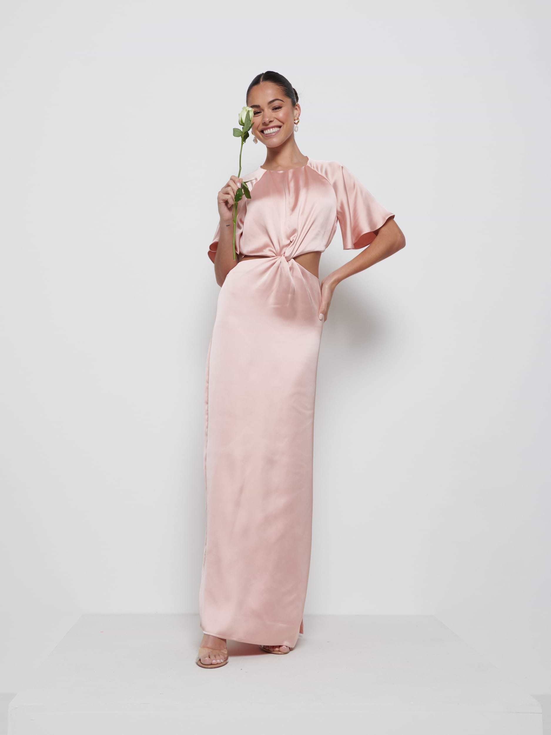 Zara Twist Knot Bridesmaid Dress - Blush