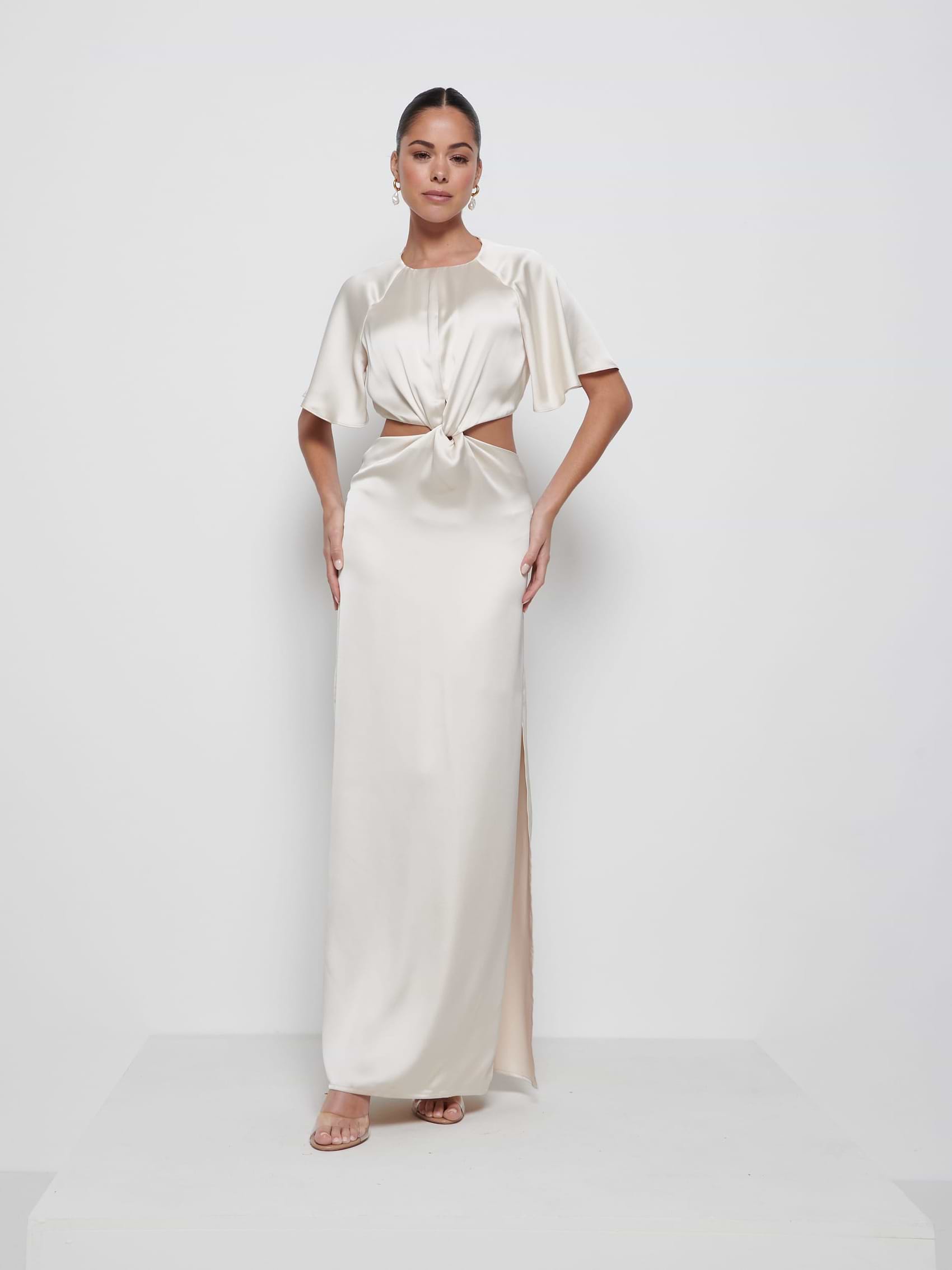 Zara Twist Knot Bridesmaid Dress - Champagne