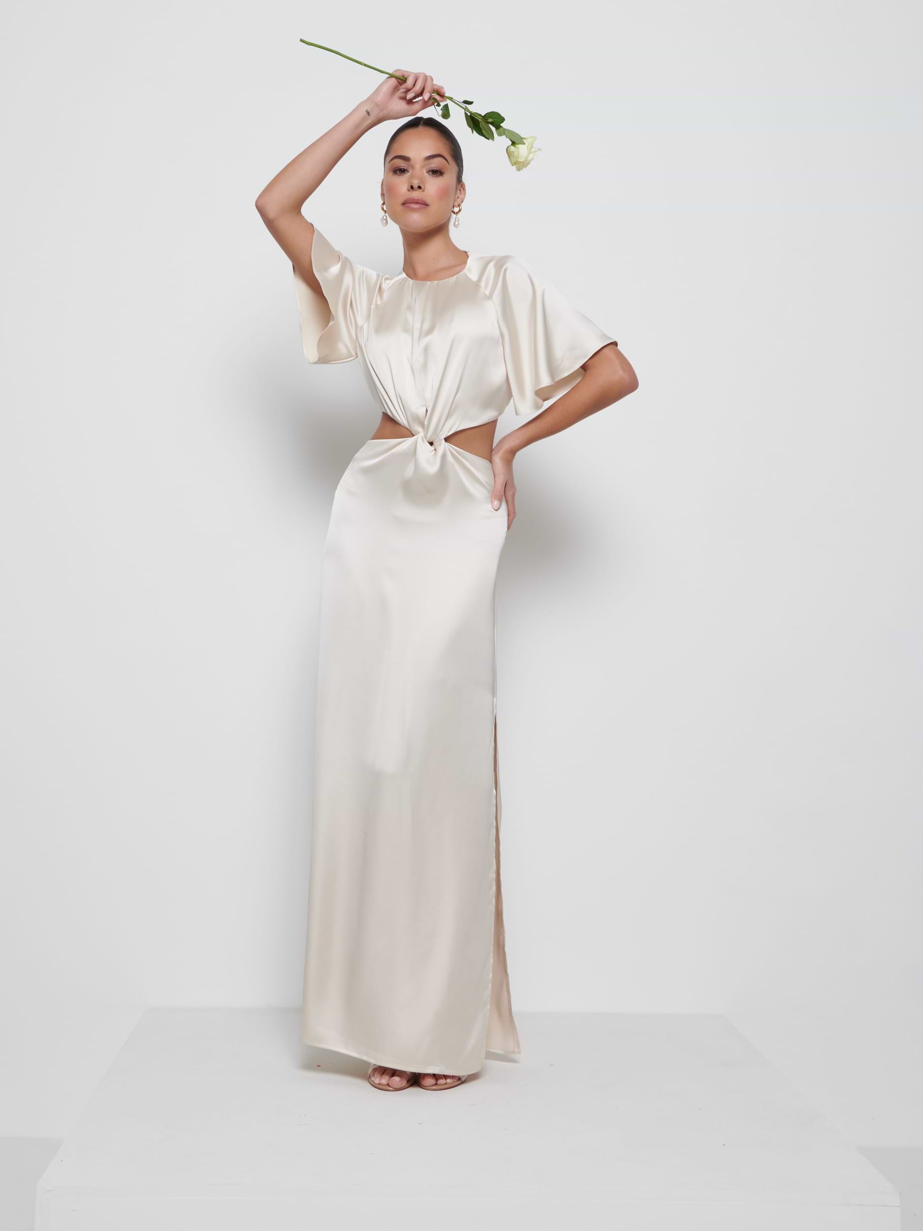 Zara Twist Knot Bridesmaid Dress - Champagne
