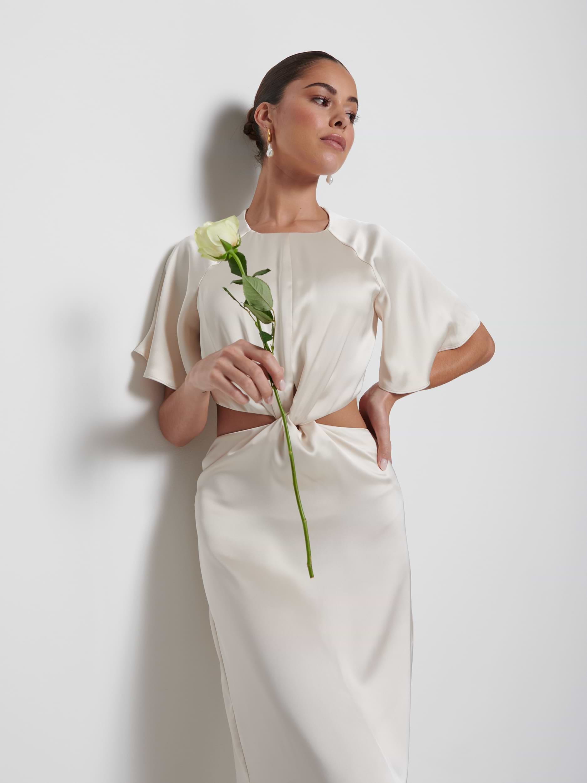 Zara Twist Knot Bridesmaid Dress - Champagne