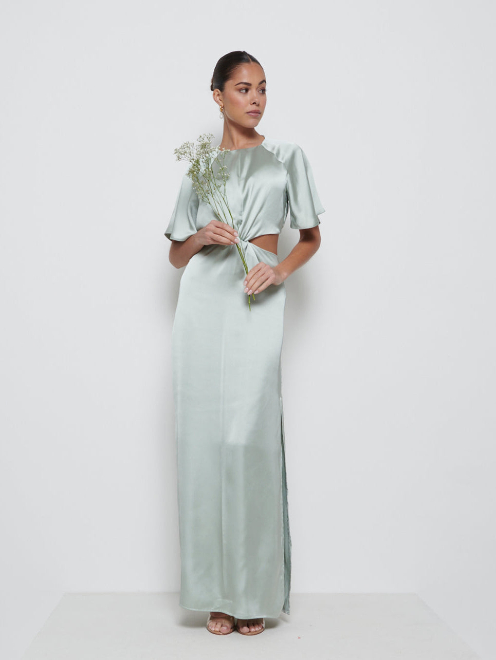 Zara Twist Knot Bridesmaid Dress - Sage