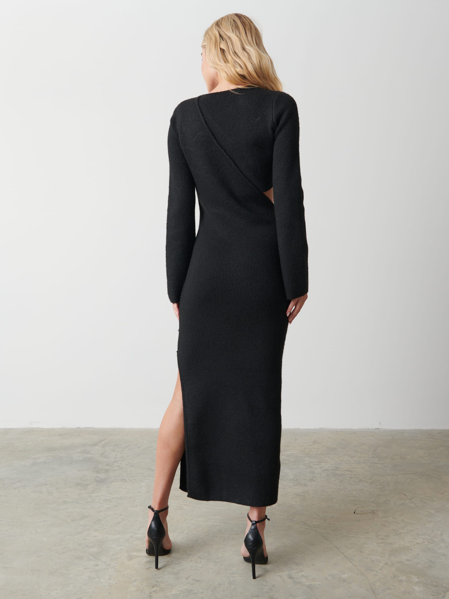 Zariah Knit Midaxi Dress - Black