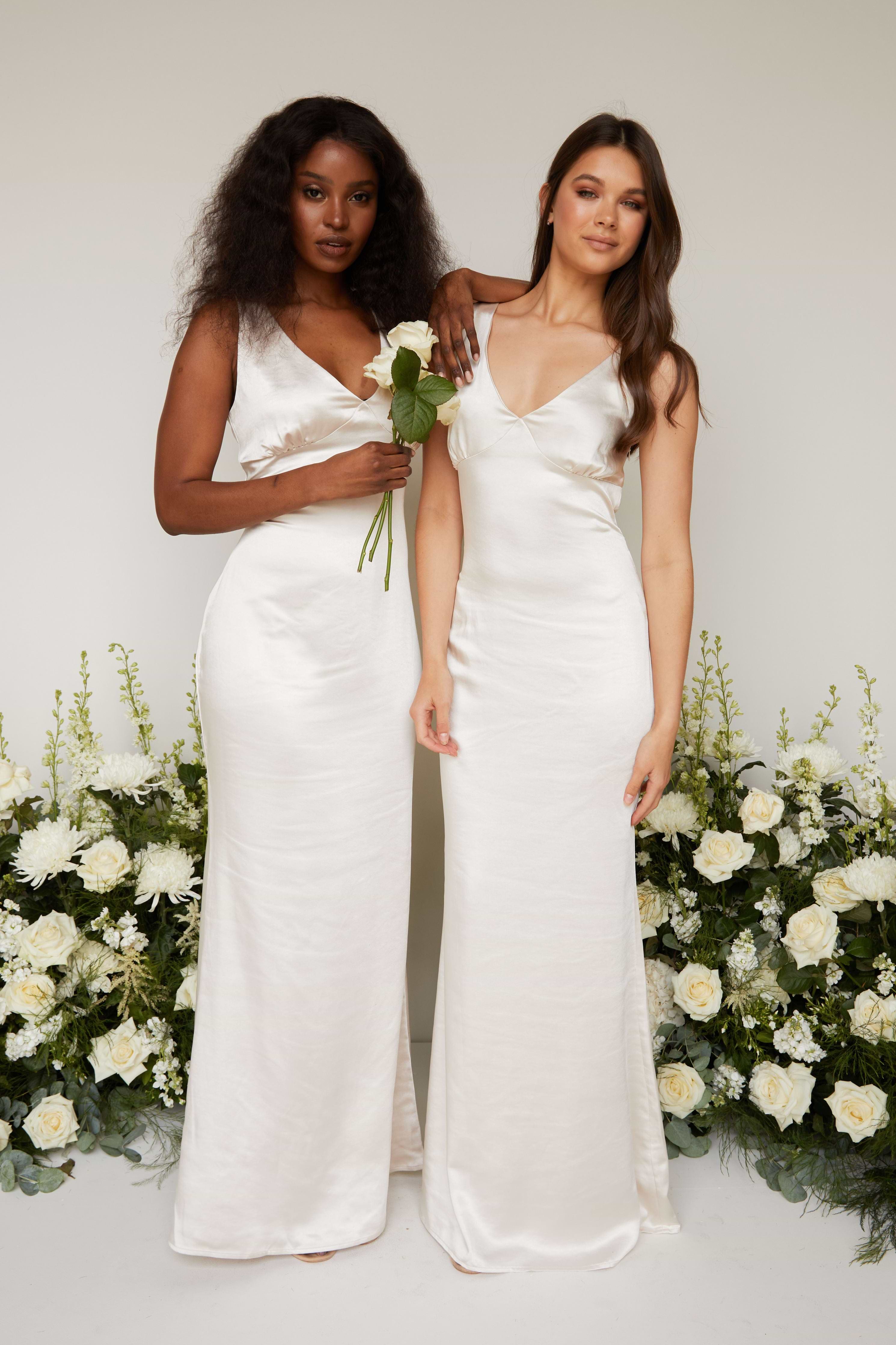 Esmee Maxi Bridesmaid Dress - Matte Champagne