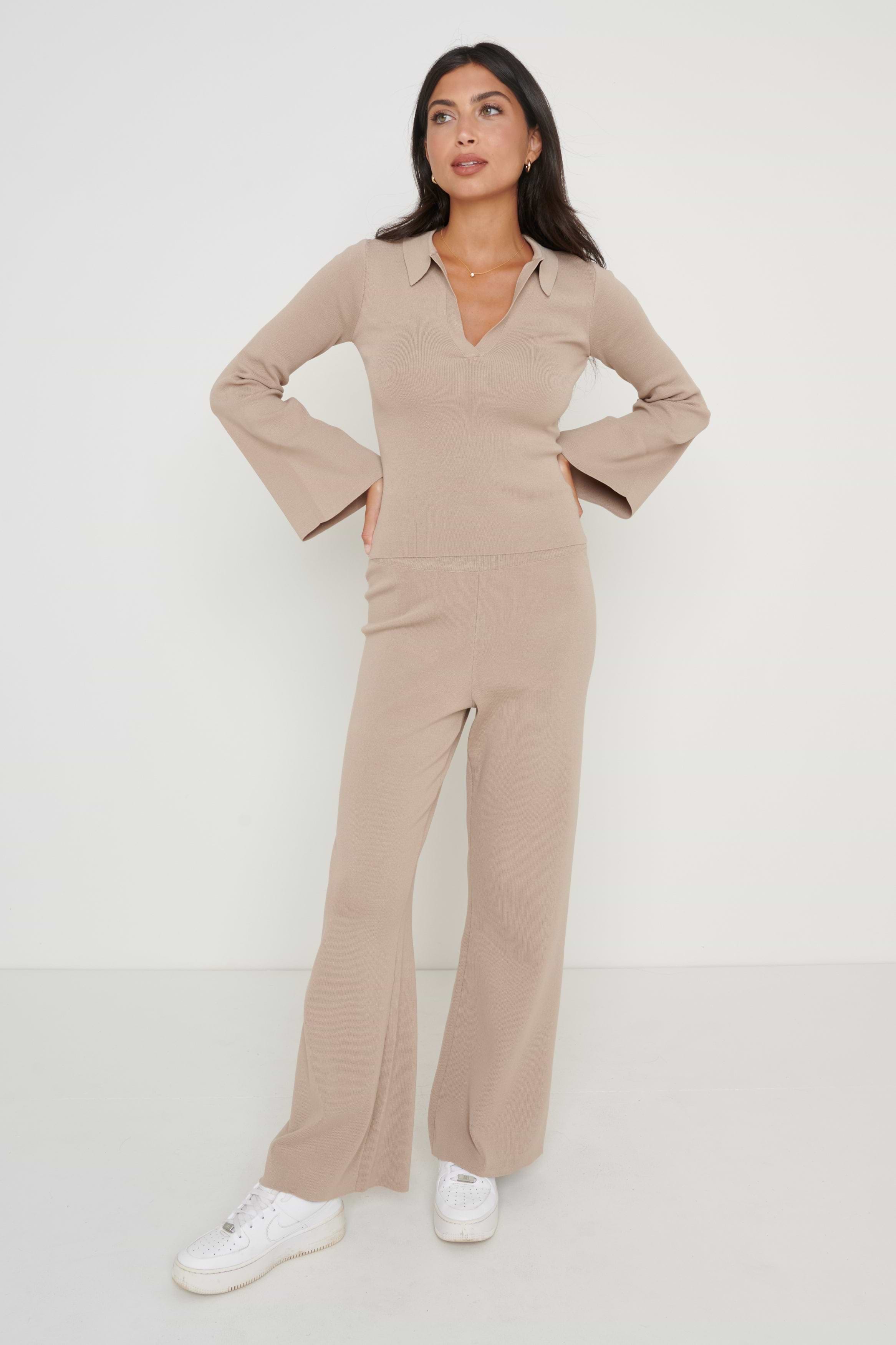 Hayden Knit Top - Beige
