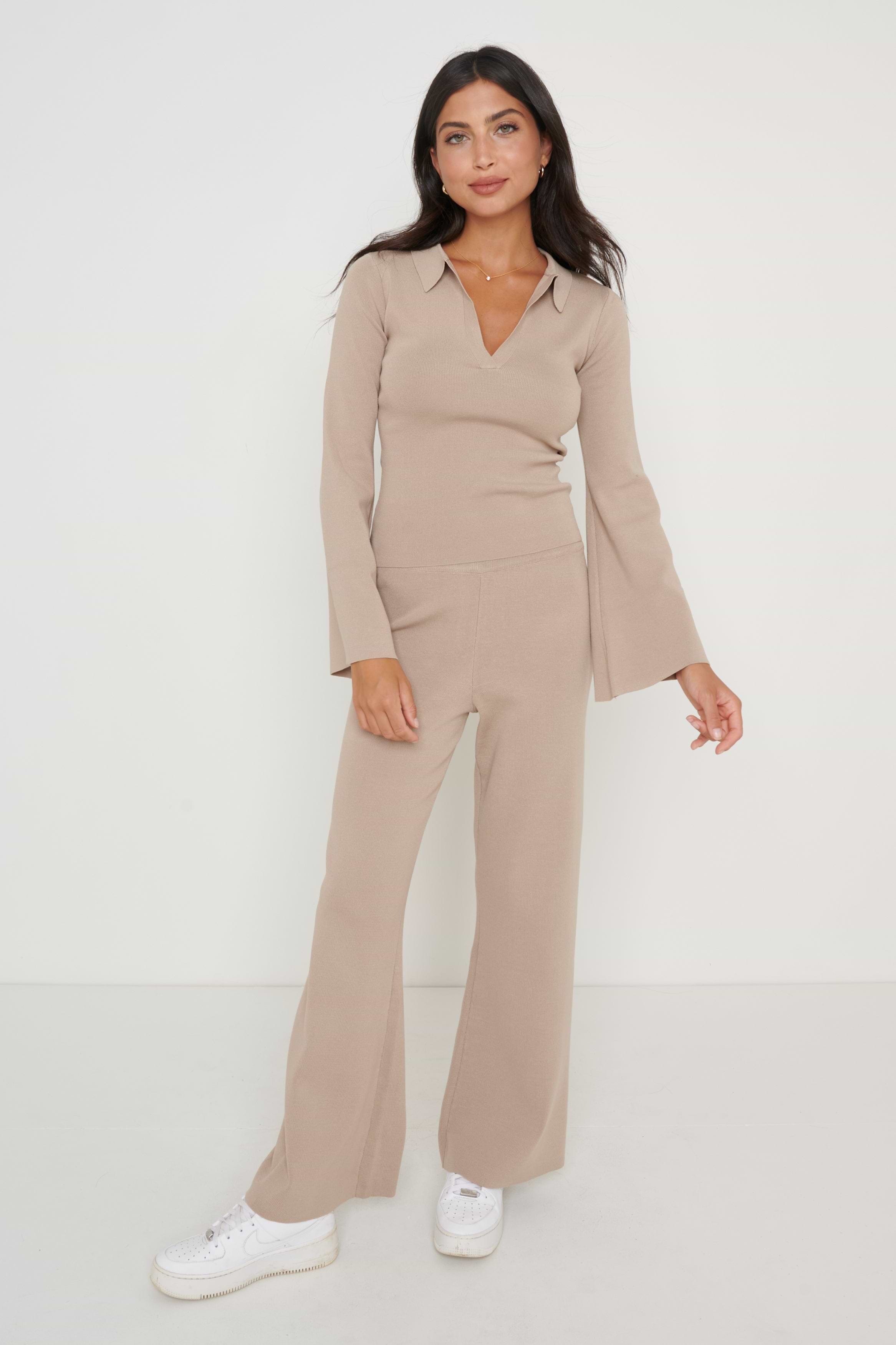Hayden Knit Top - Beige