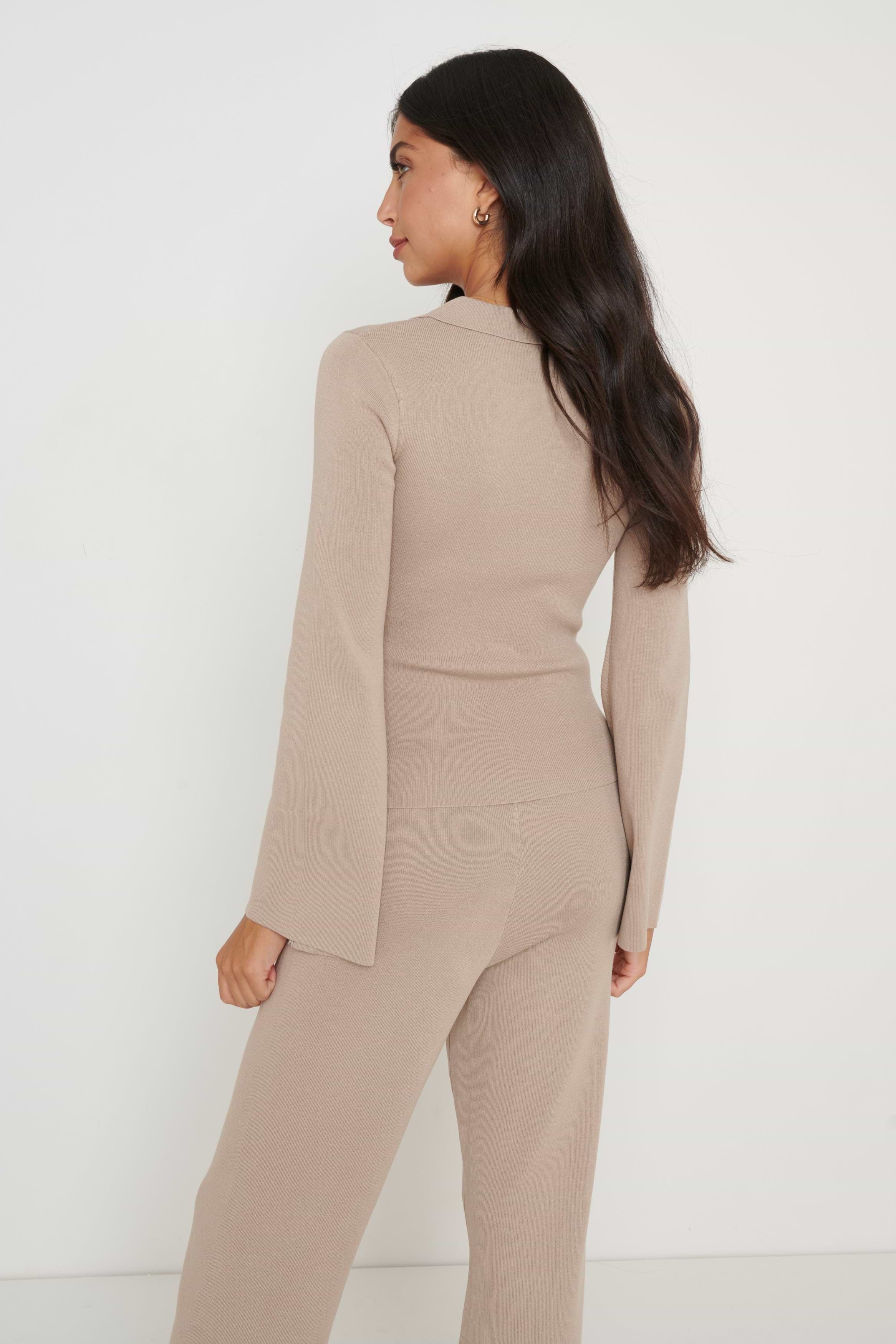 Hayden Knit Top - Beige