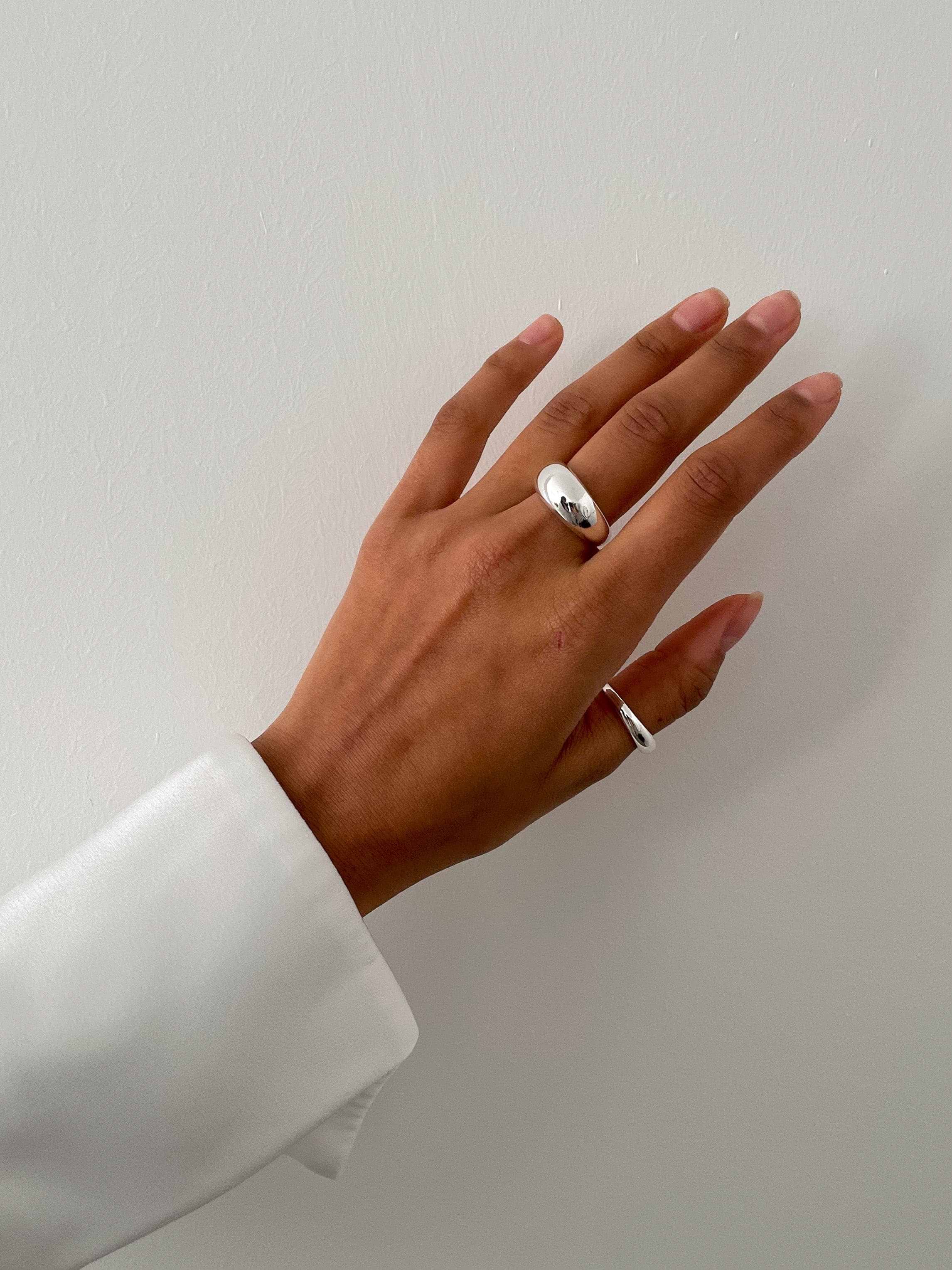 Renne Thick Band Ring - Recycled Silver