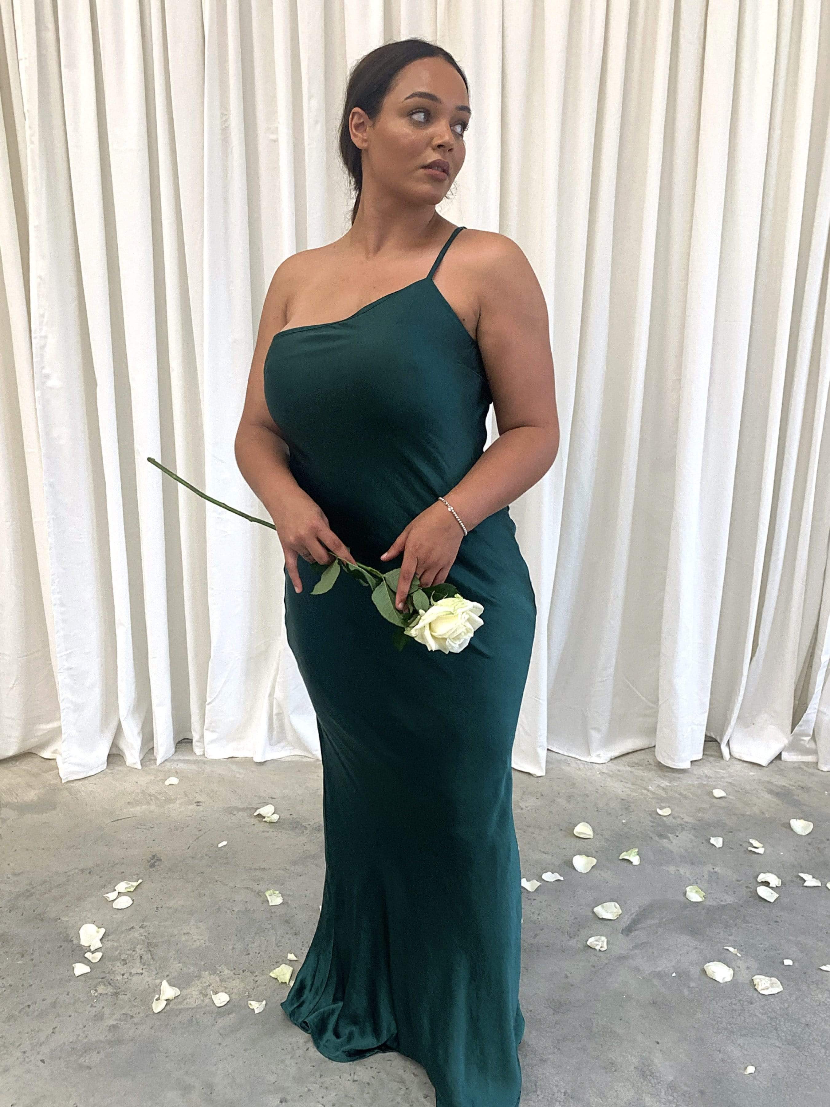 Amelia Maxi Dress - Matte Emerald Green