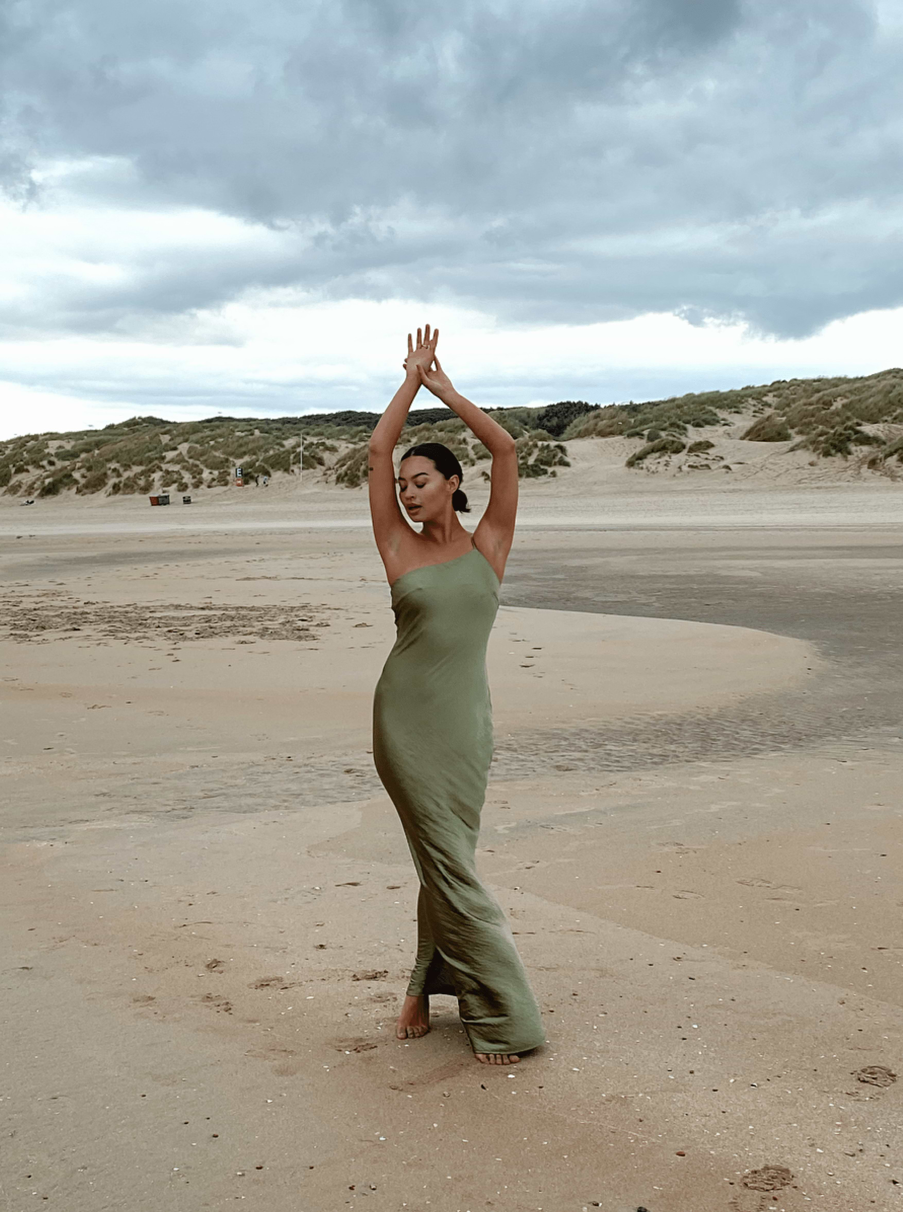 Amelia Maxi Dress - Matte Olive Green