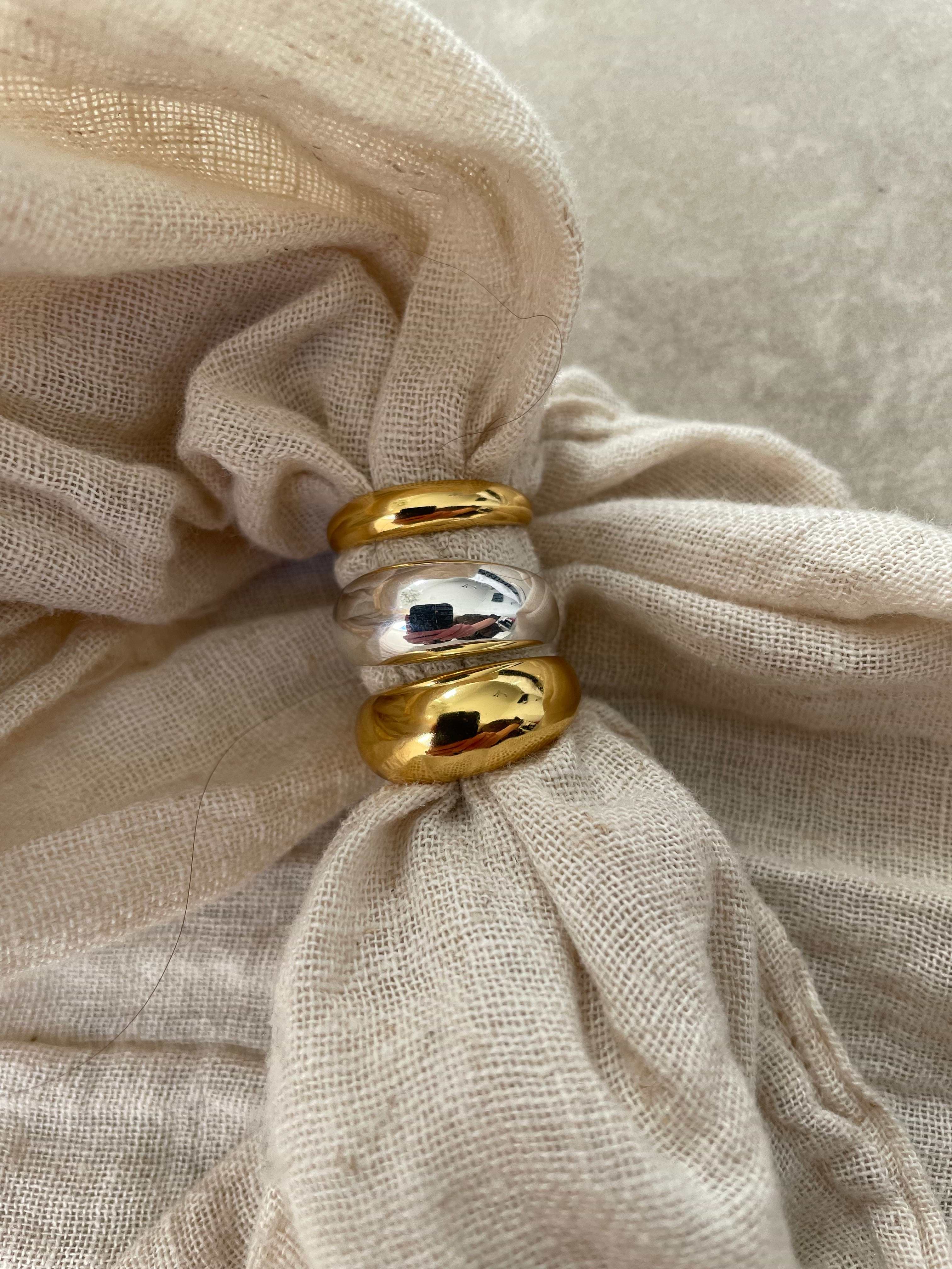 Renne Thick Band Ring - Recycled Silver