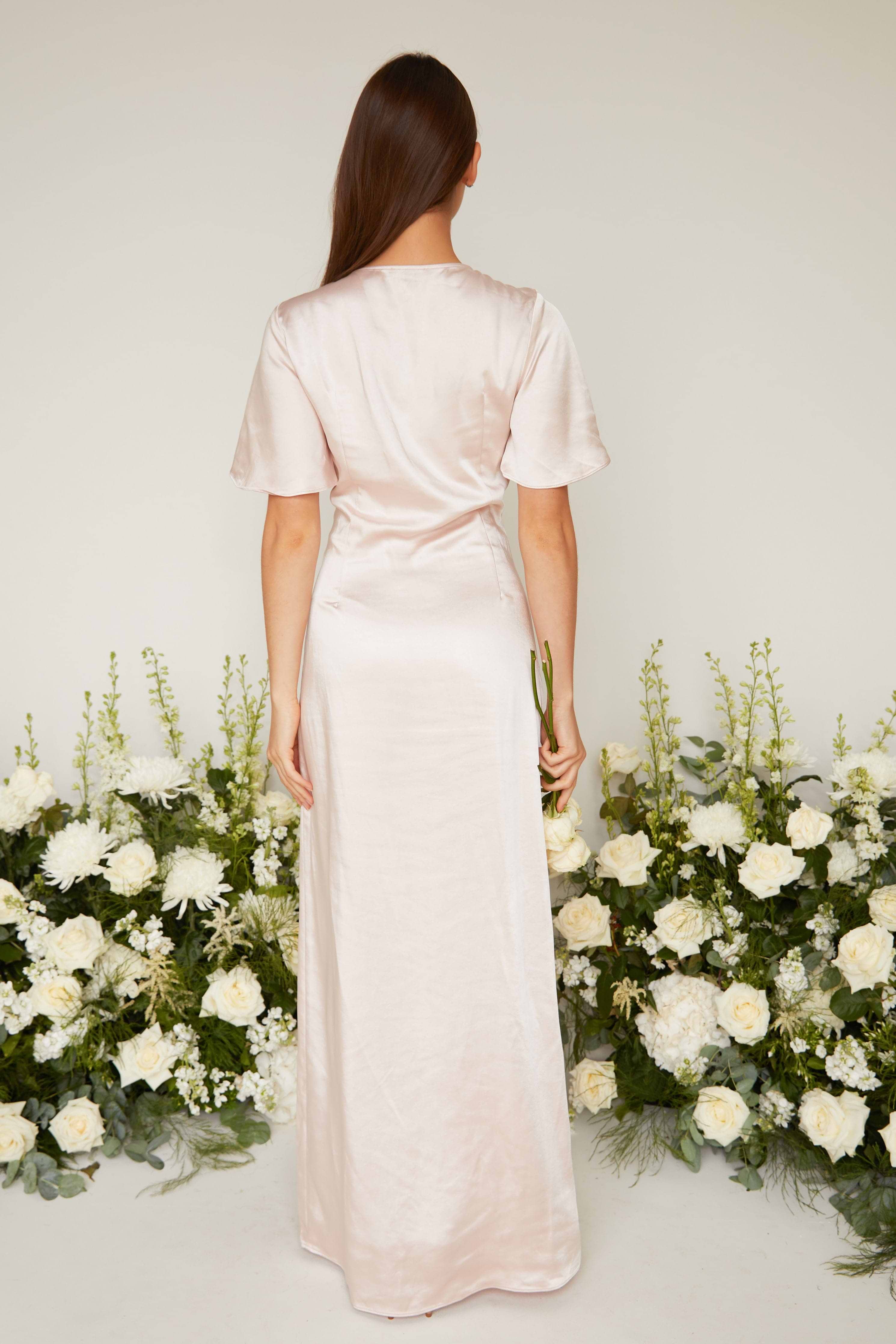 Naya Maxi Bridesmaid Dress - Matte Blush