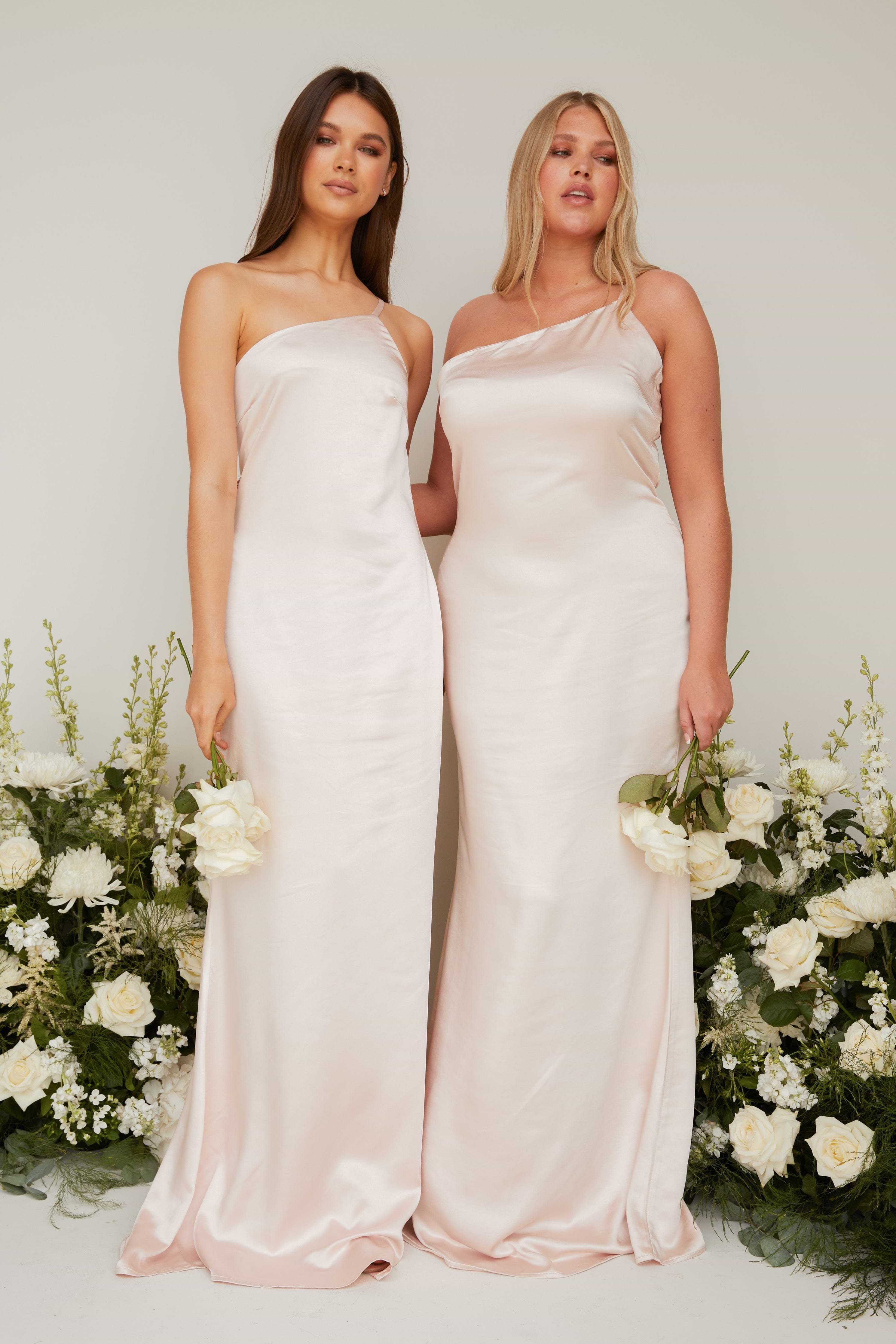 Amelia Maxi Bridesmaid Dress - Matte Blush
