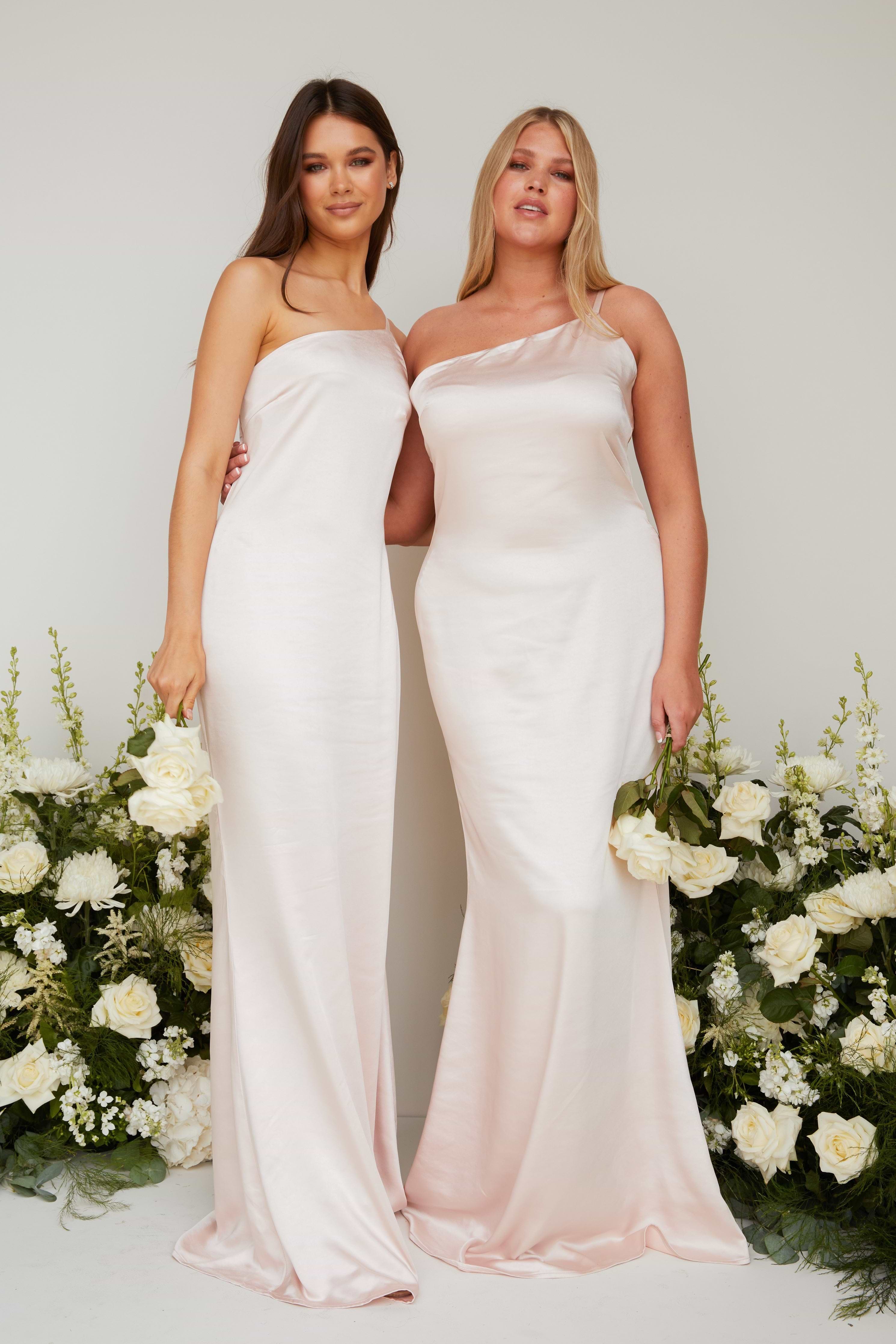 Amelia Maxi Bridesmaid Dress - Matte Blush