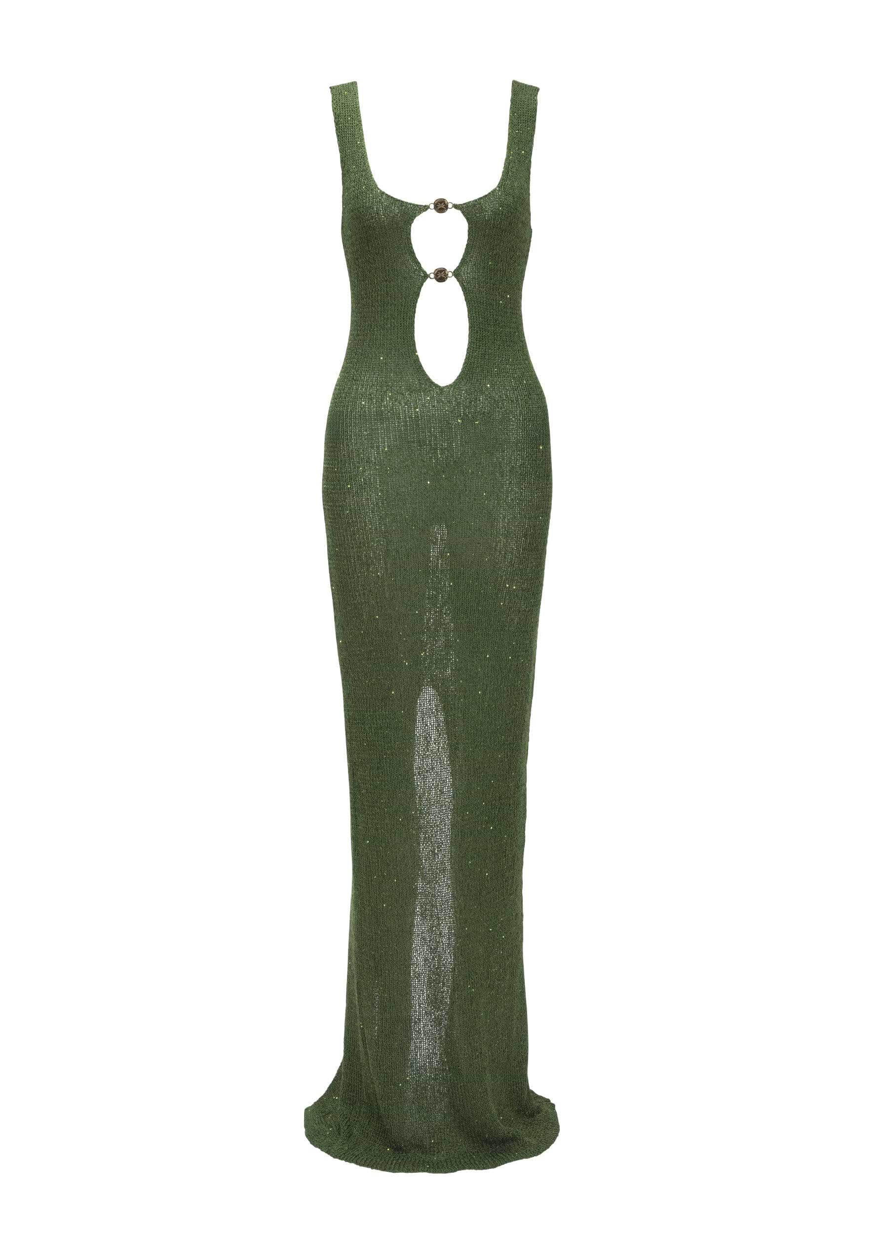 שמלות קיץ SHEILA GLITTER JUNGLE GREEN - DRESS
