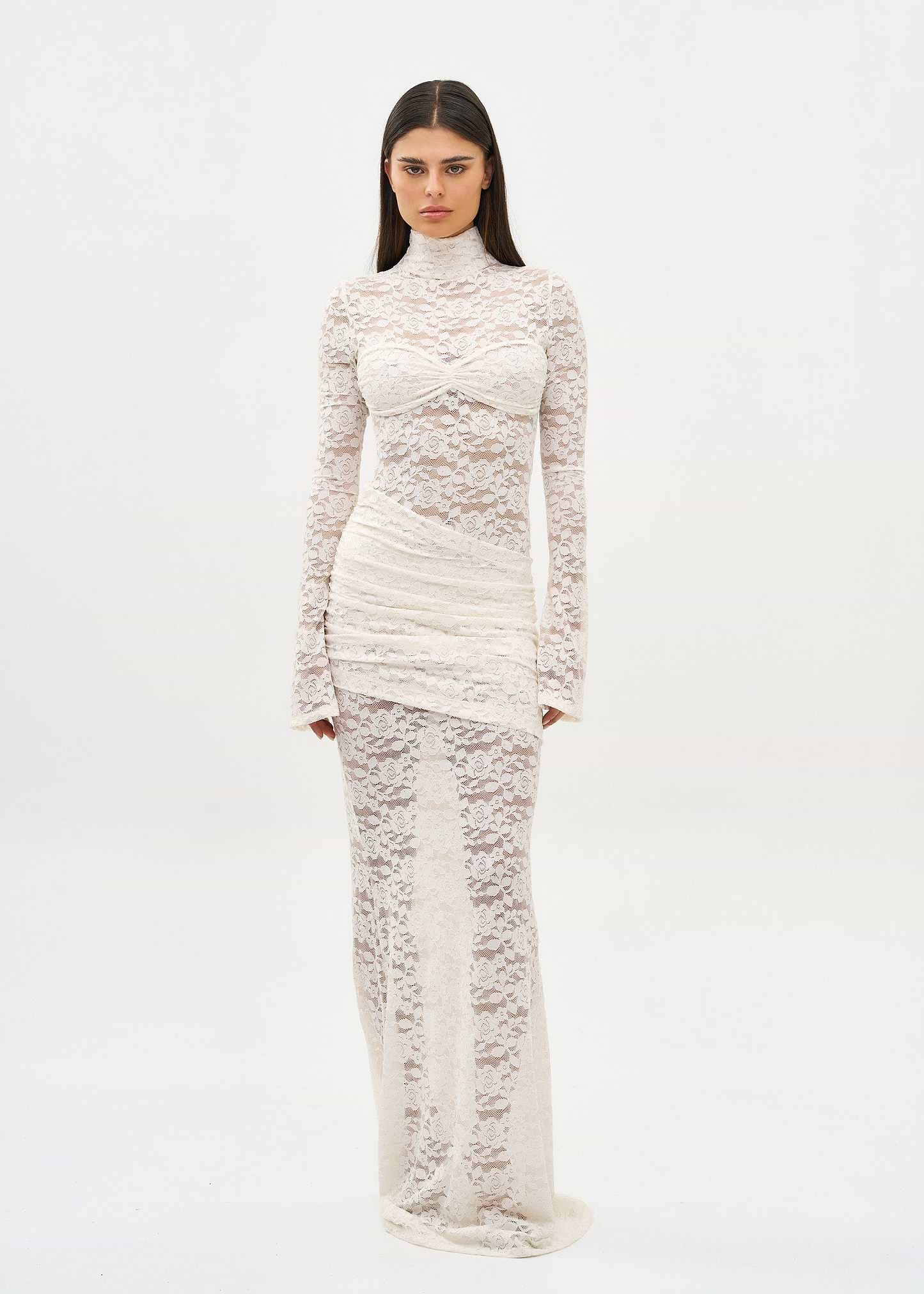 FRANCISCA CREAM LACE - MAXI DRESS